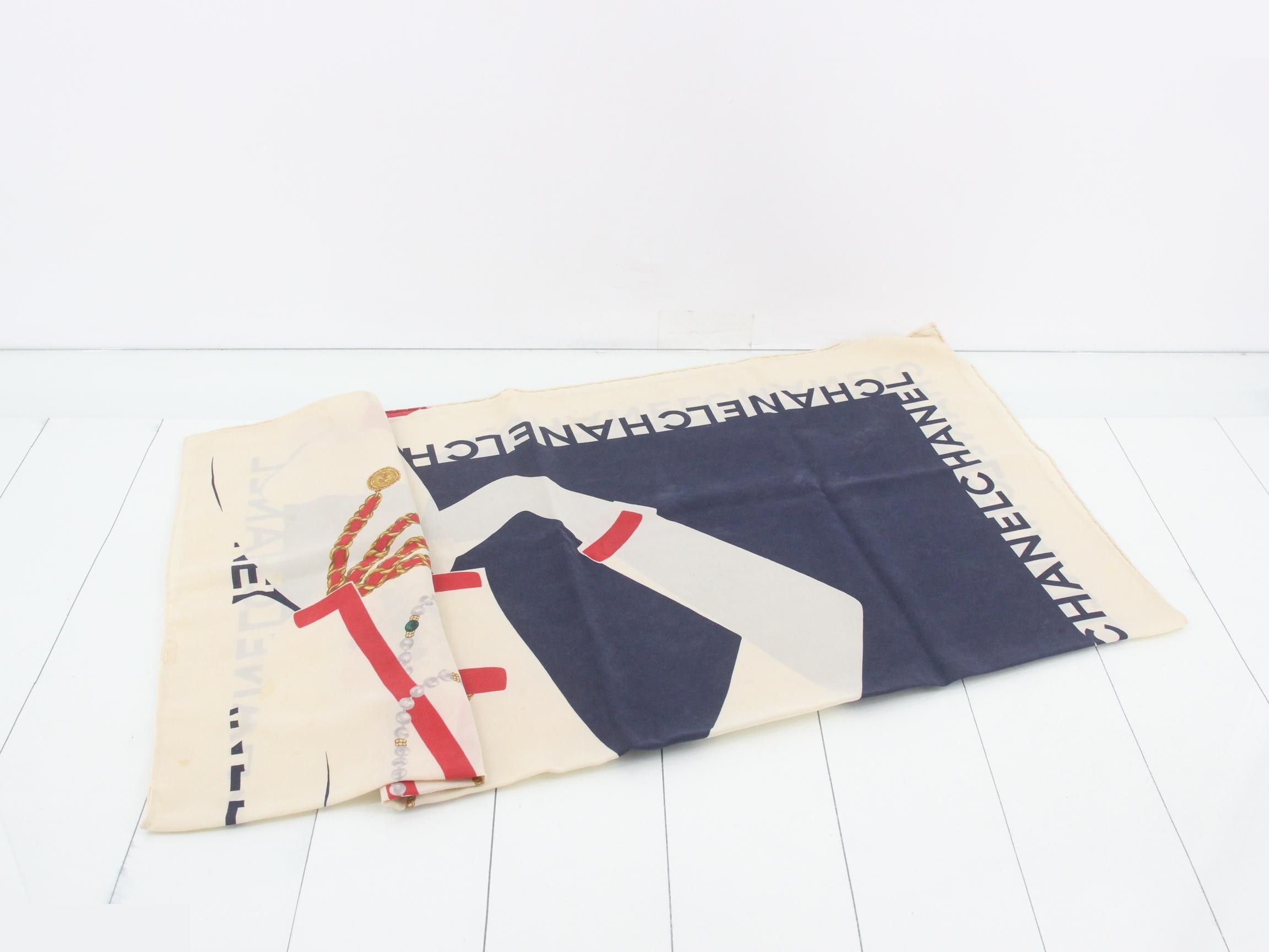 Vintage Mademoiselle Large Silk Scarf — view 3