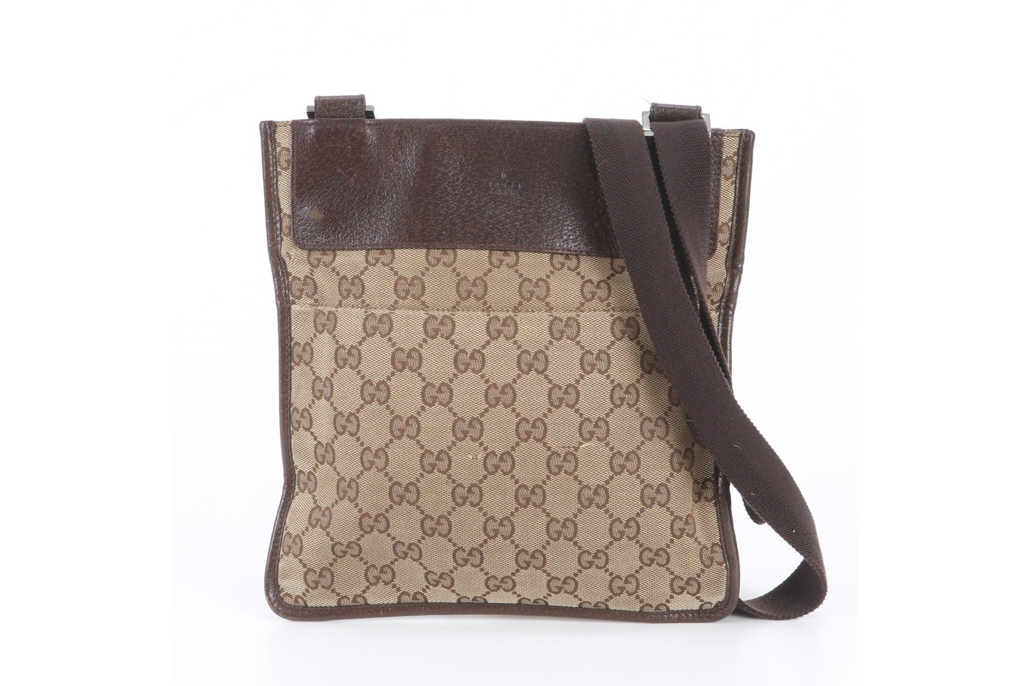 GG Canvas 27639 Leather Shoulder Bag (Crossbody)