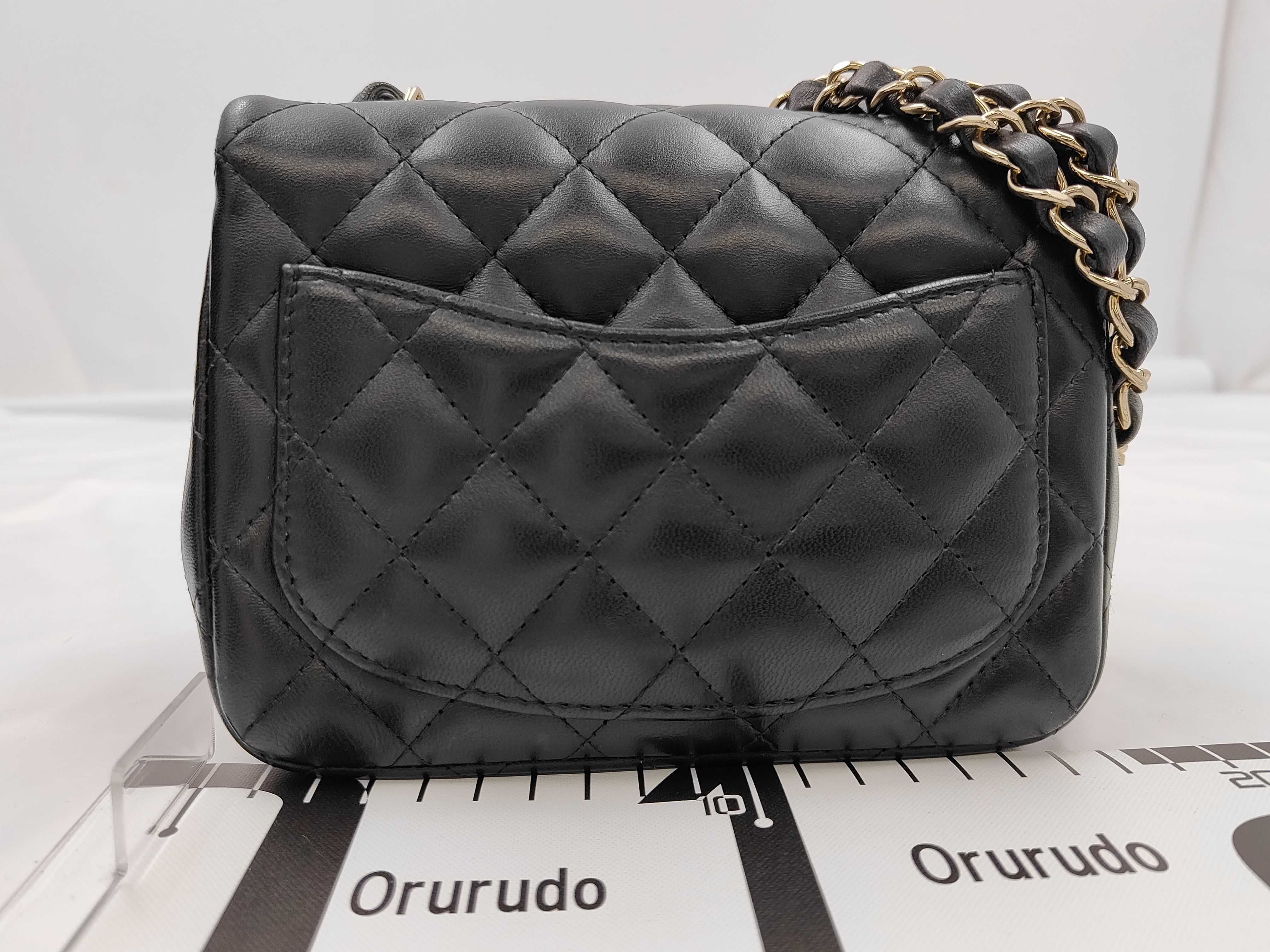 Mini Matelassé Chain Shoulder Bag, Lambskin, Black, SS IC Plate Shoulder Bag — view 2