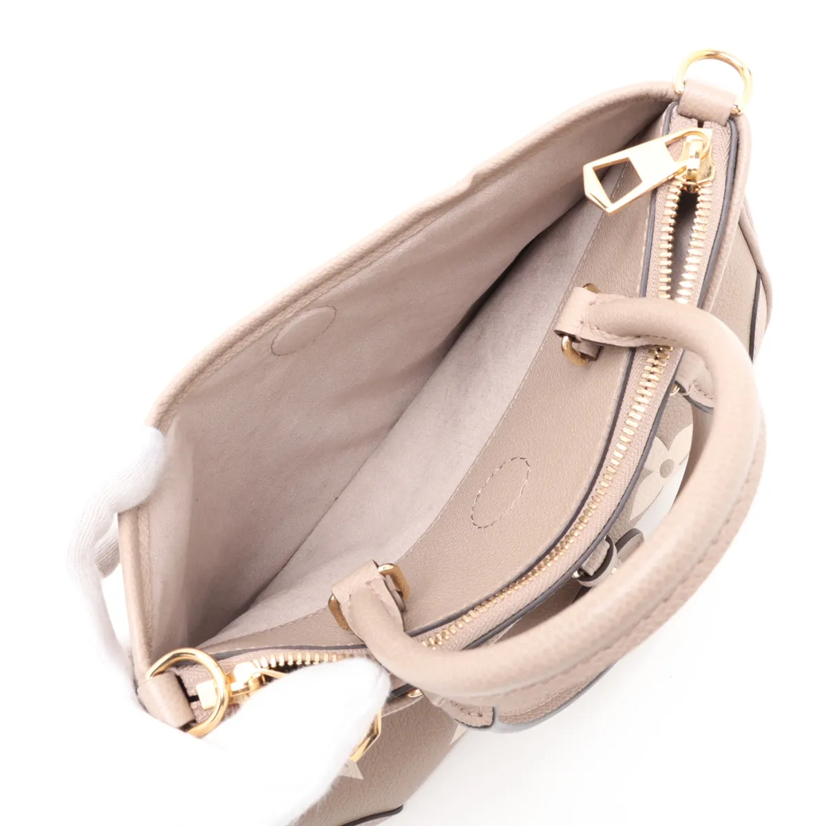 Bicolor Monogram Empreinte Trianon PM M46585 Beige (RFID detected) — view 10