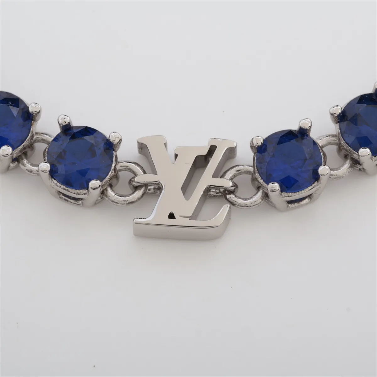 M1062M Bracelet LV Crystal LE1213 Bracelet GP x Rhinestone Silver x Blue — view 3
