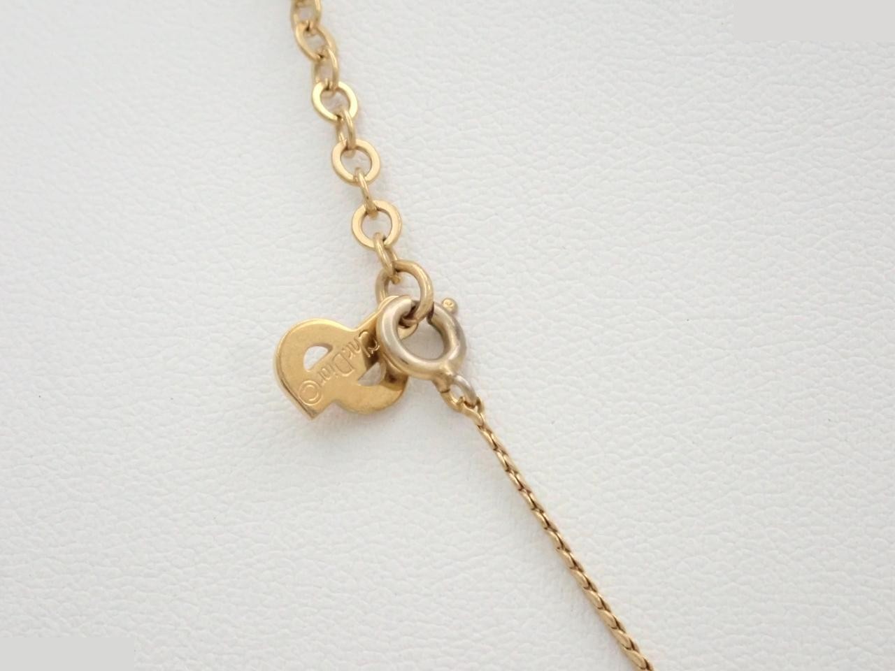 CD logo necklace, gold, chain approximately 42cm — view 2