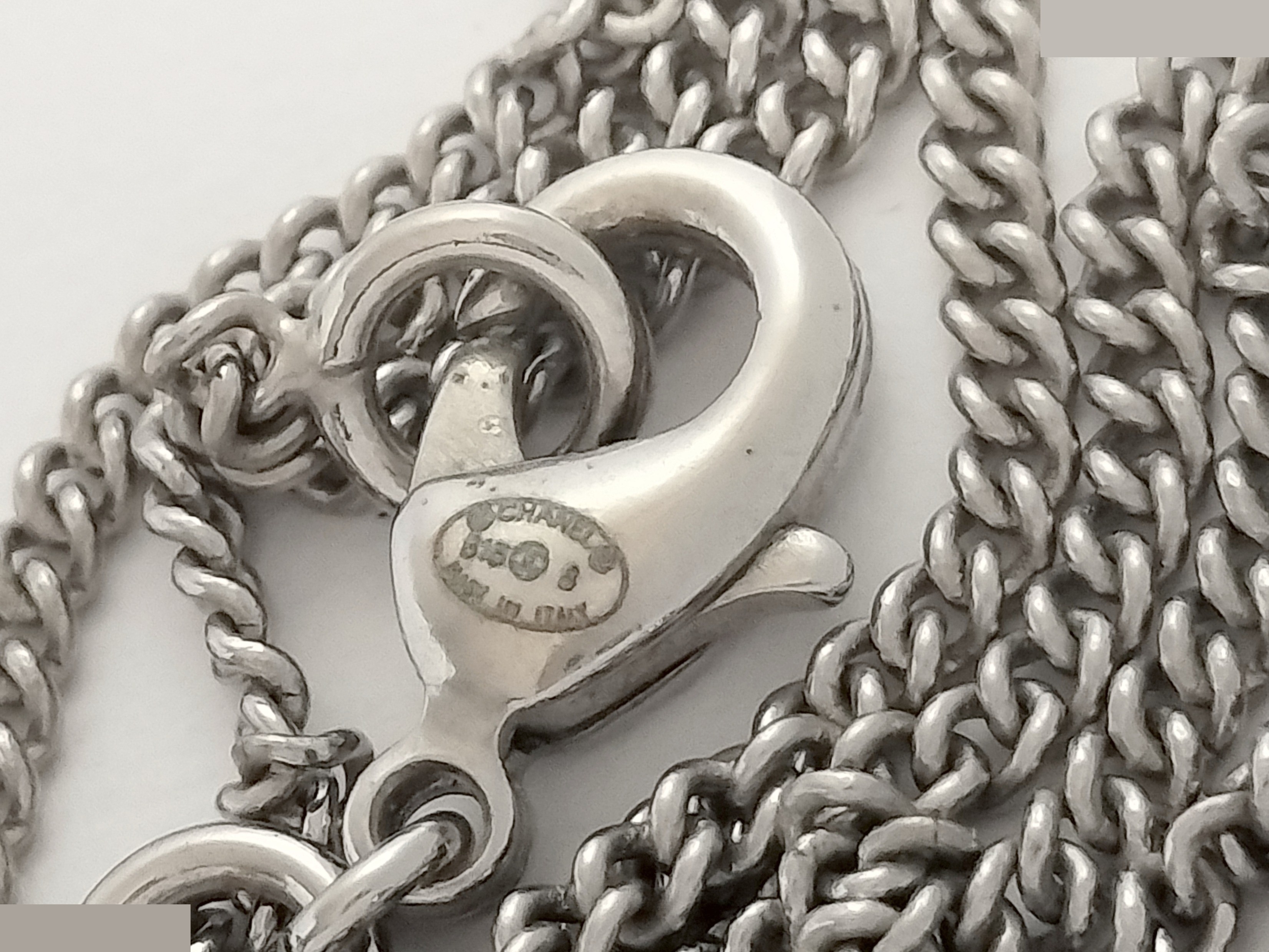 Coco Rhinestone Silver Necklace B15B — view 3