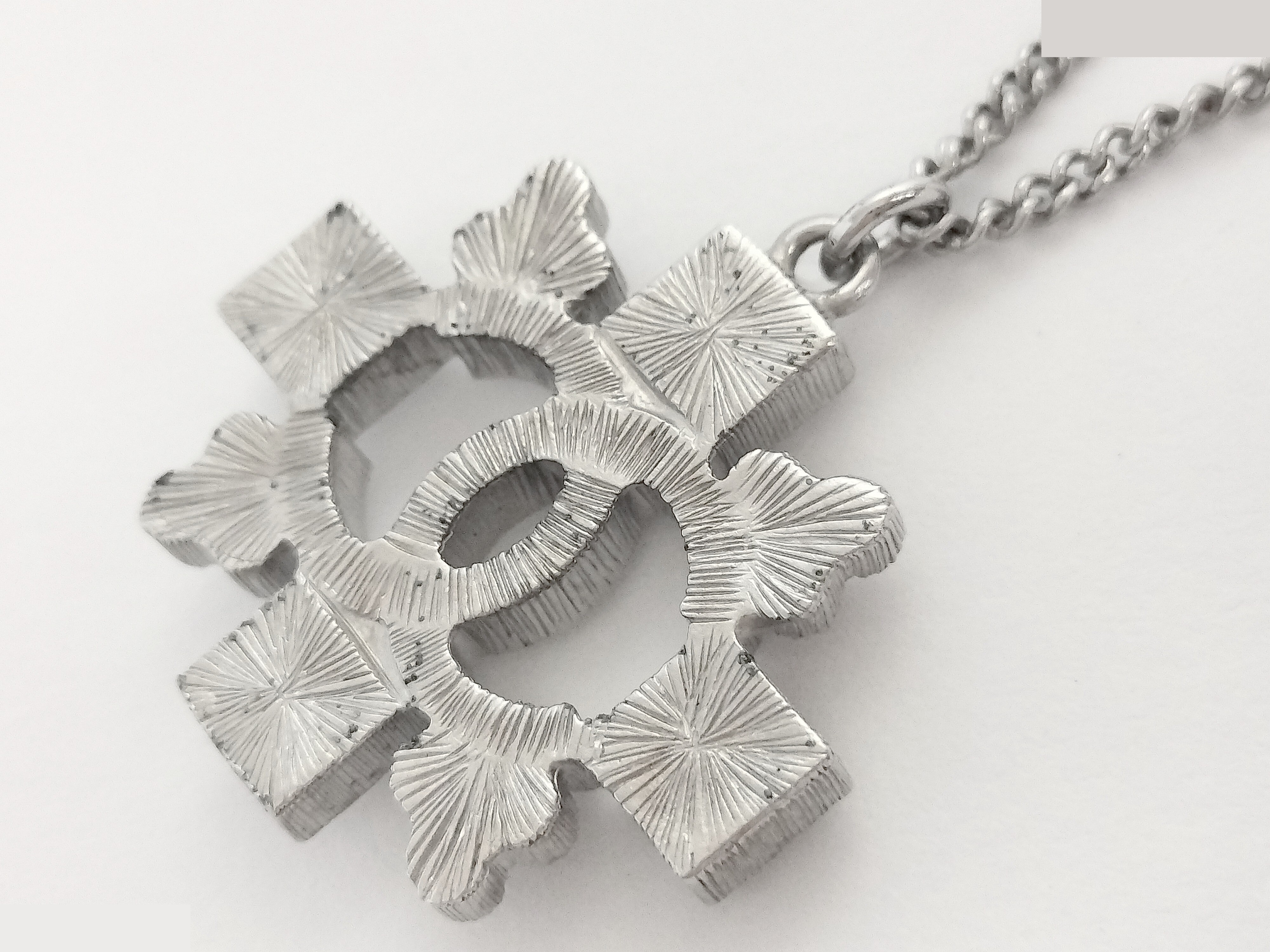 Coco Rhinestone Silver Necklace B15B — view 4