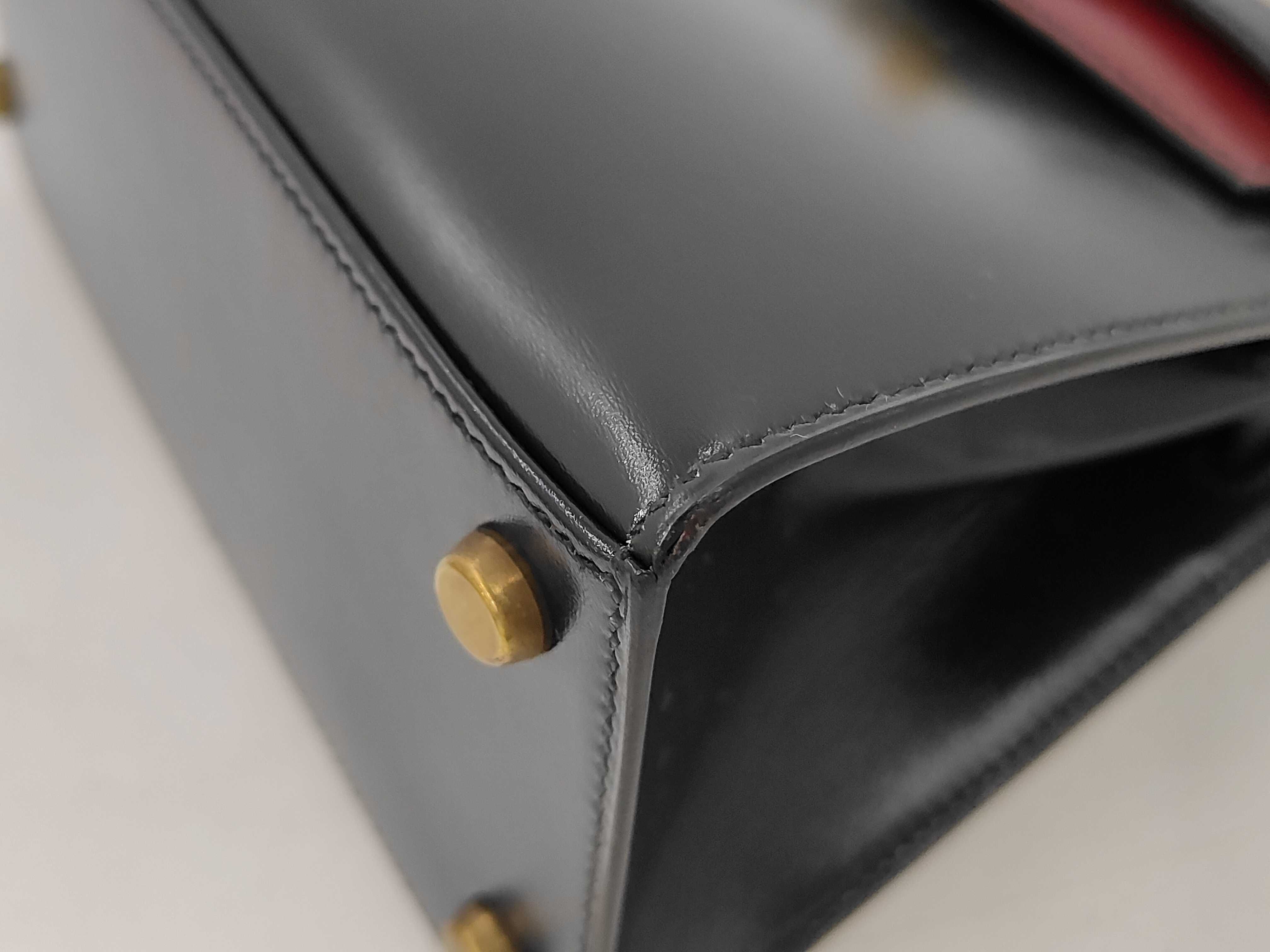 Mini Kelly 20 Box Calf Tricolor Gold Hardware S Stamp Shoulder Bag — view 4
