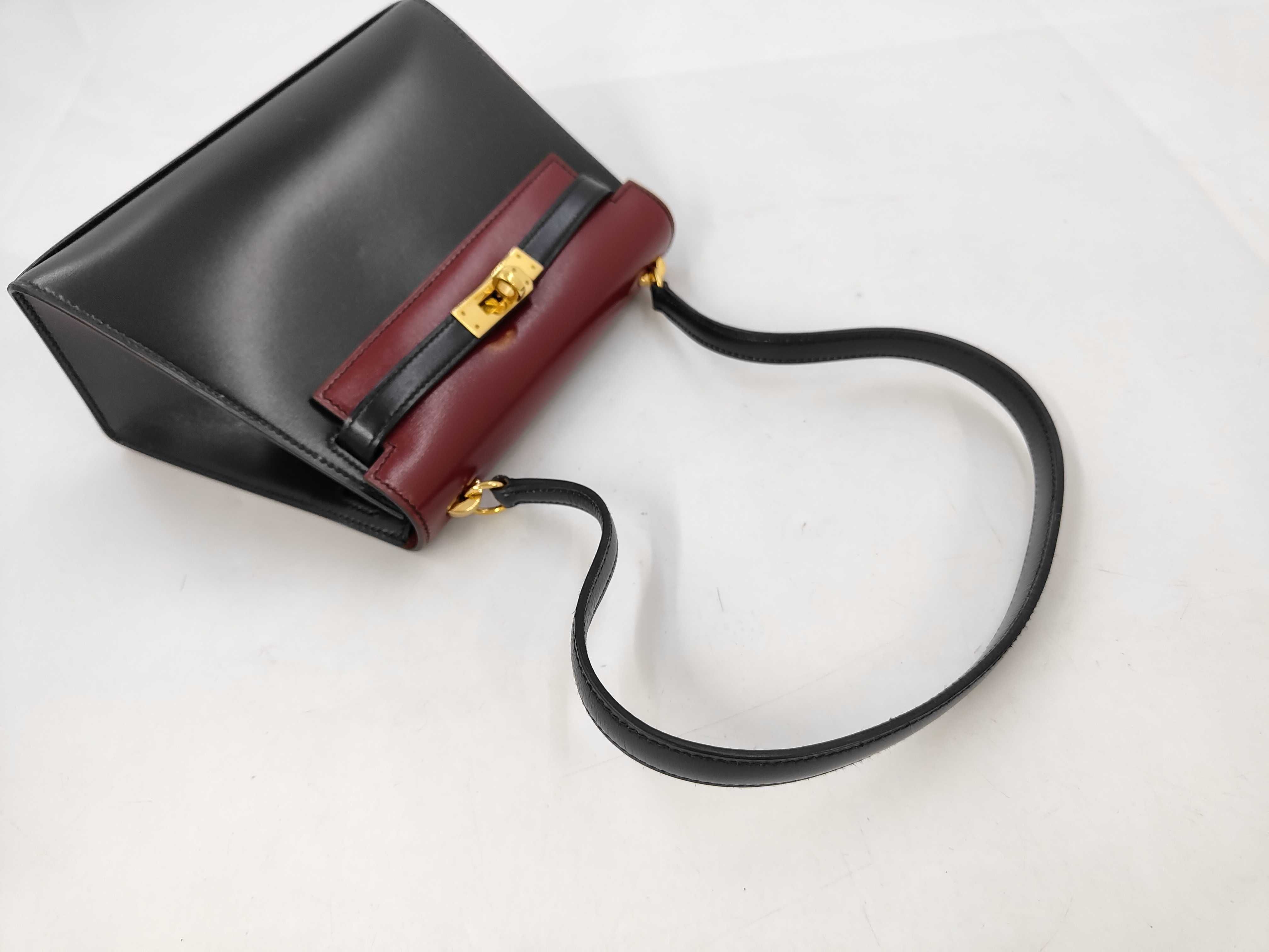 Mini Kelly 20 Box Calf Tricolor Gold Hardware S Stamp Shoulder Bag — view 5