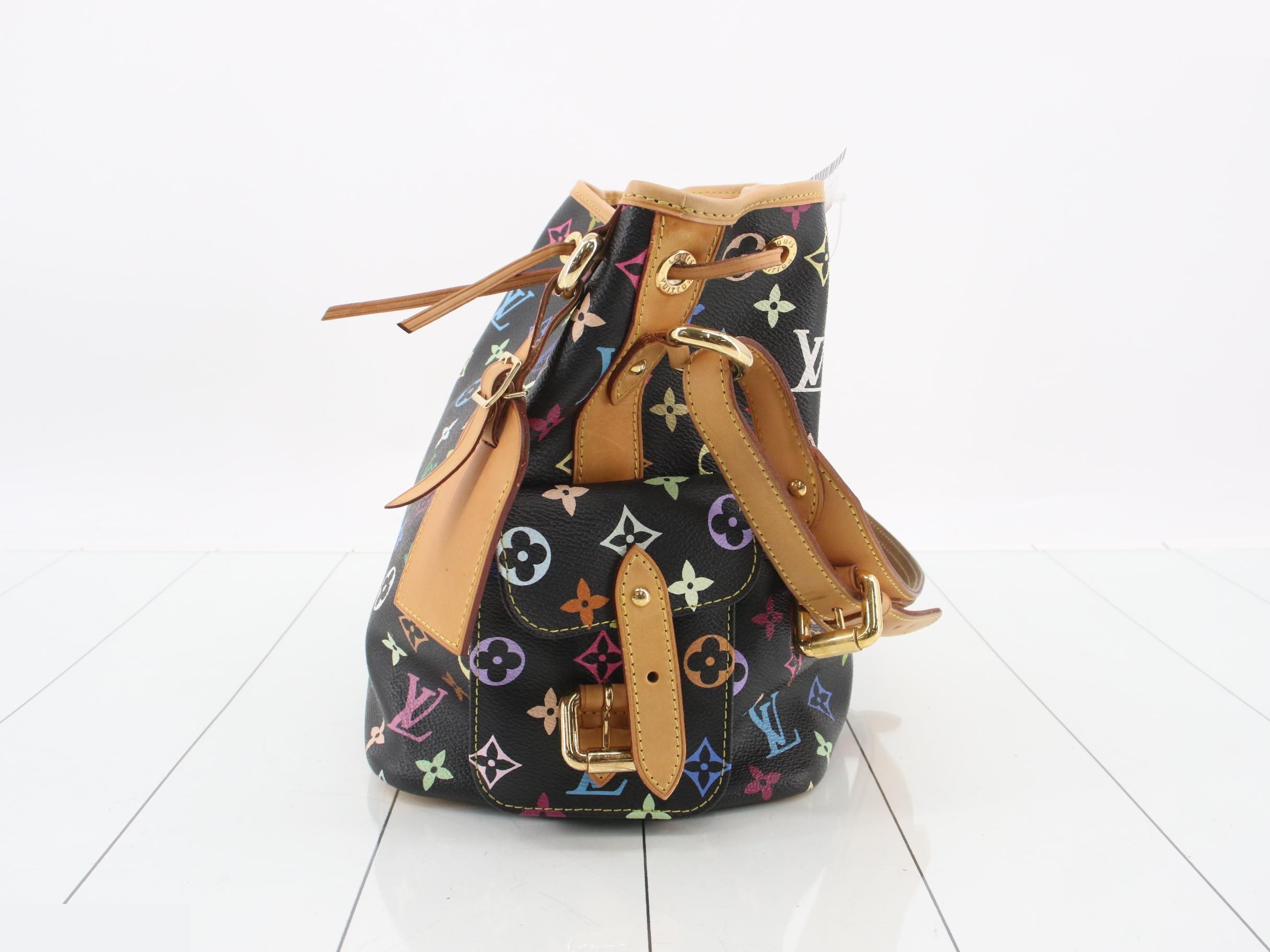 Monogram Multicolor Petit Noé Noir Shoulder Bag — view 3