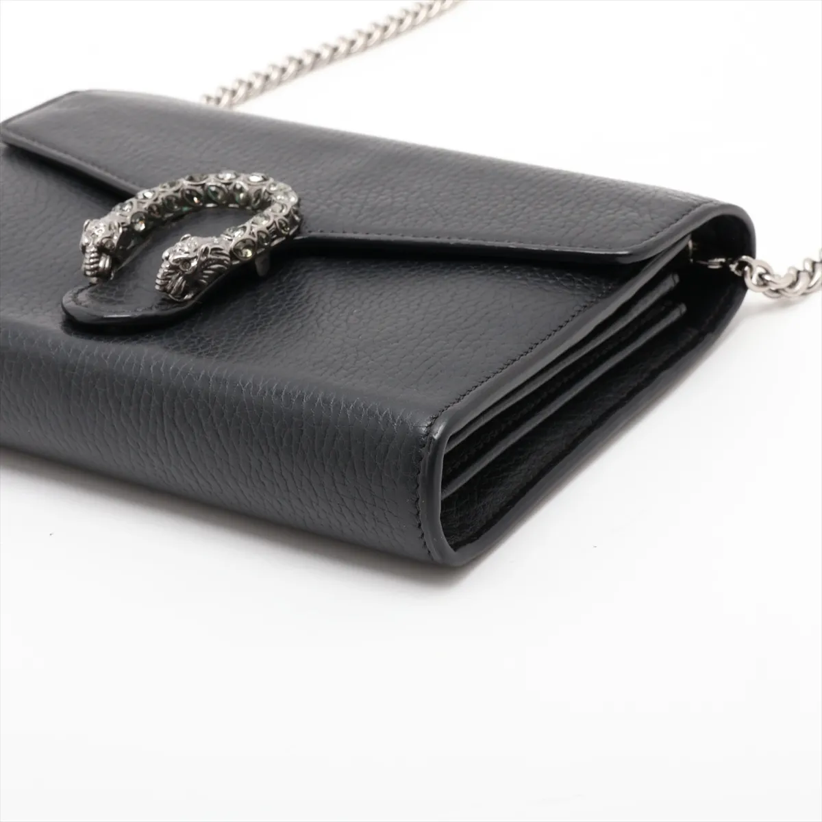 Dionysus 401231 Leather Chain Wallet, Black — view 3
