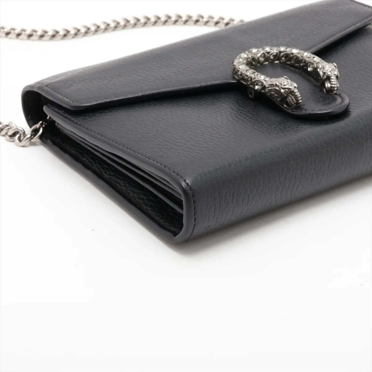 Dionysus 401231 Leather Chain Wallet, Black — view 4