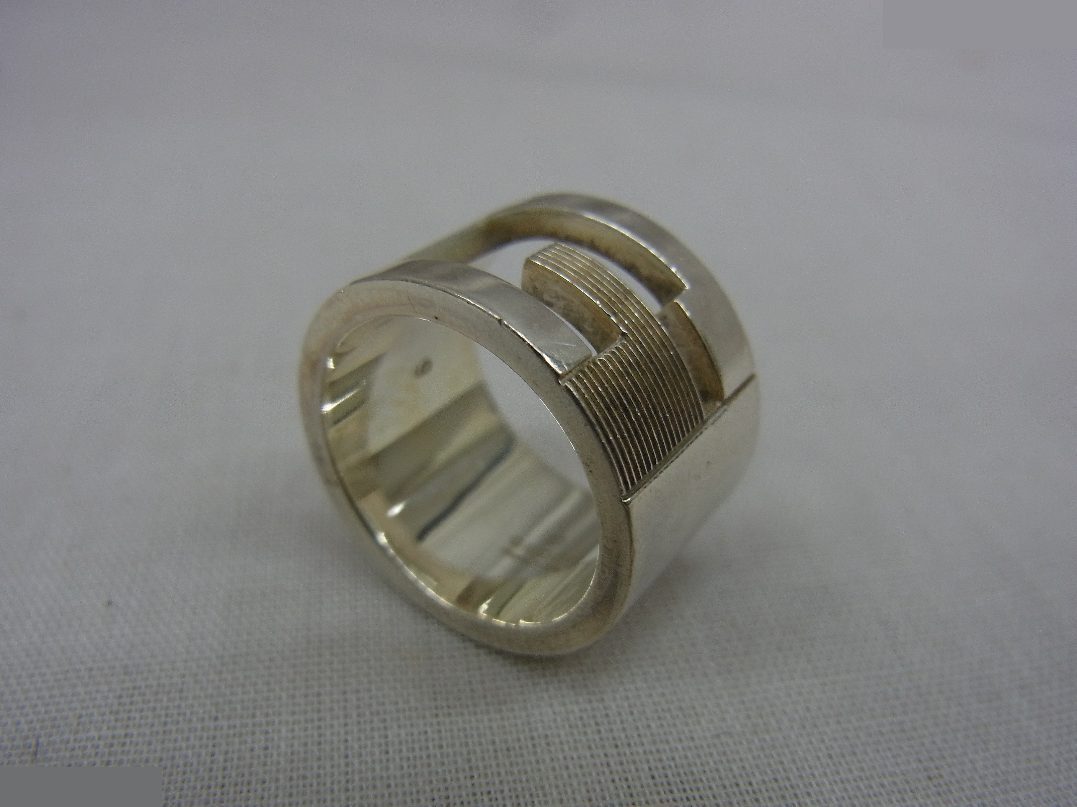 SV925 Branded Ring, 10.7g, Stamped "9", Actual Size #8 — view 4