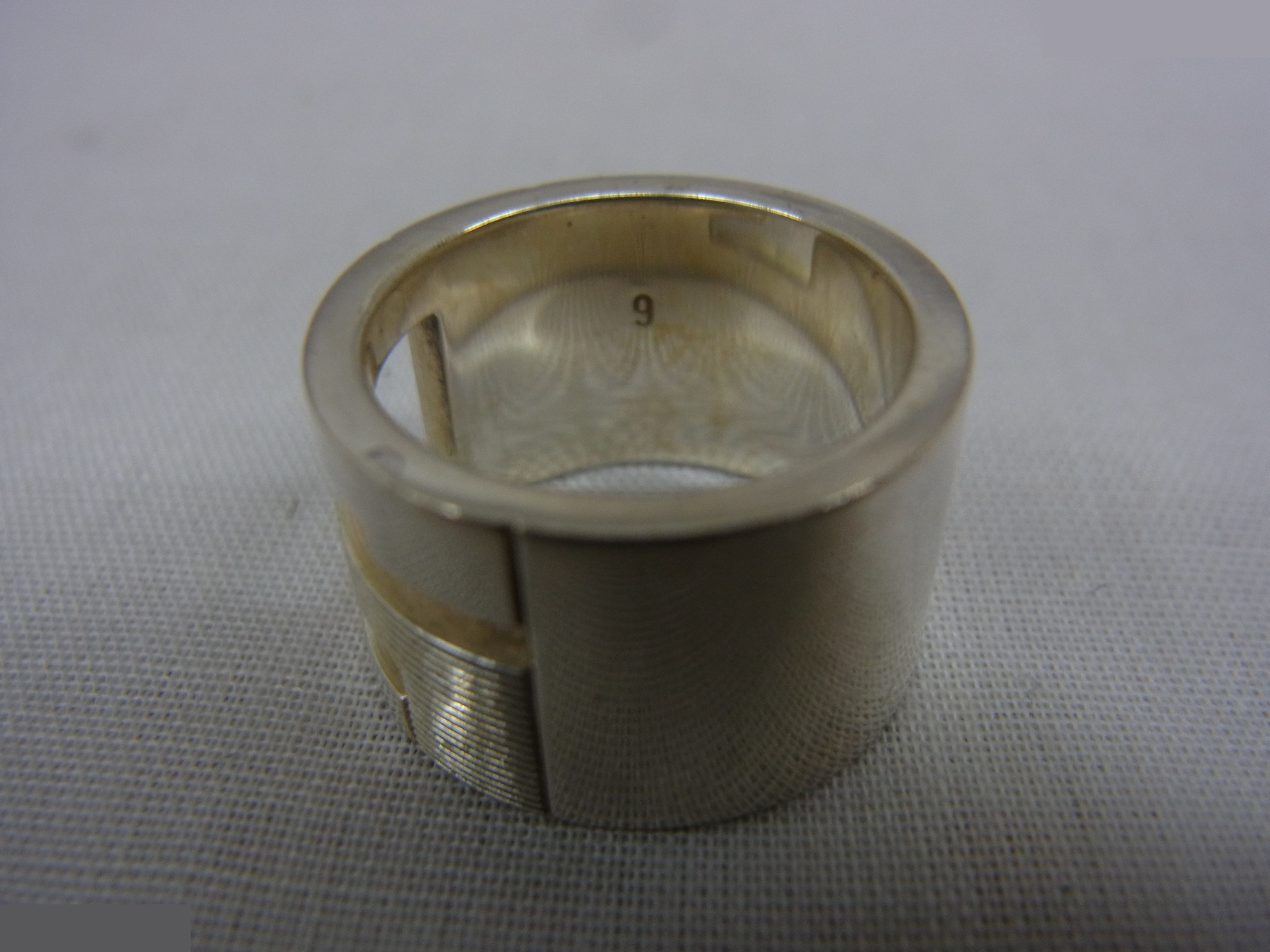 SV925 Branded Ring, 10.7g, Stamped "9", Actual Size #8 — view 6