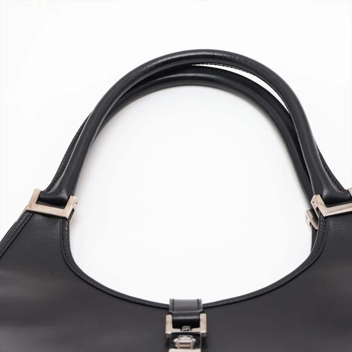 Jackie Leather Handbag, Black — view 6