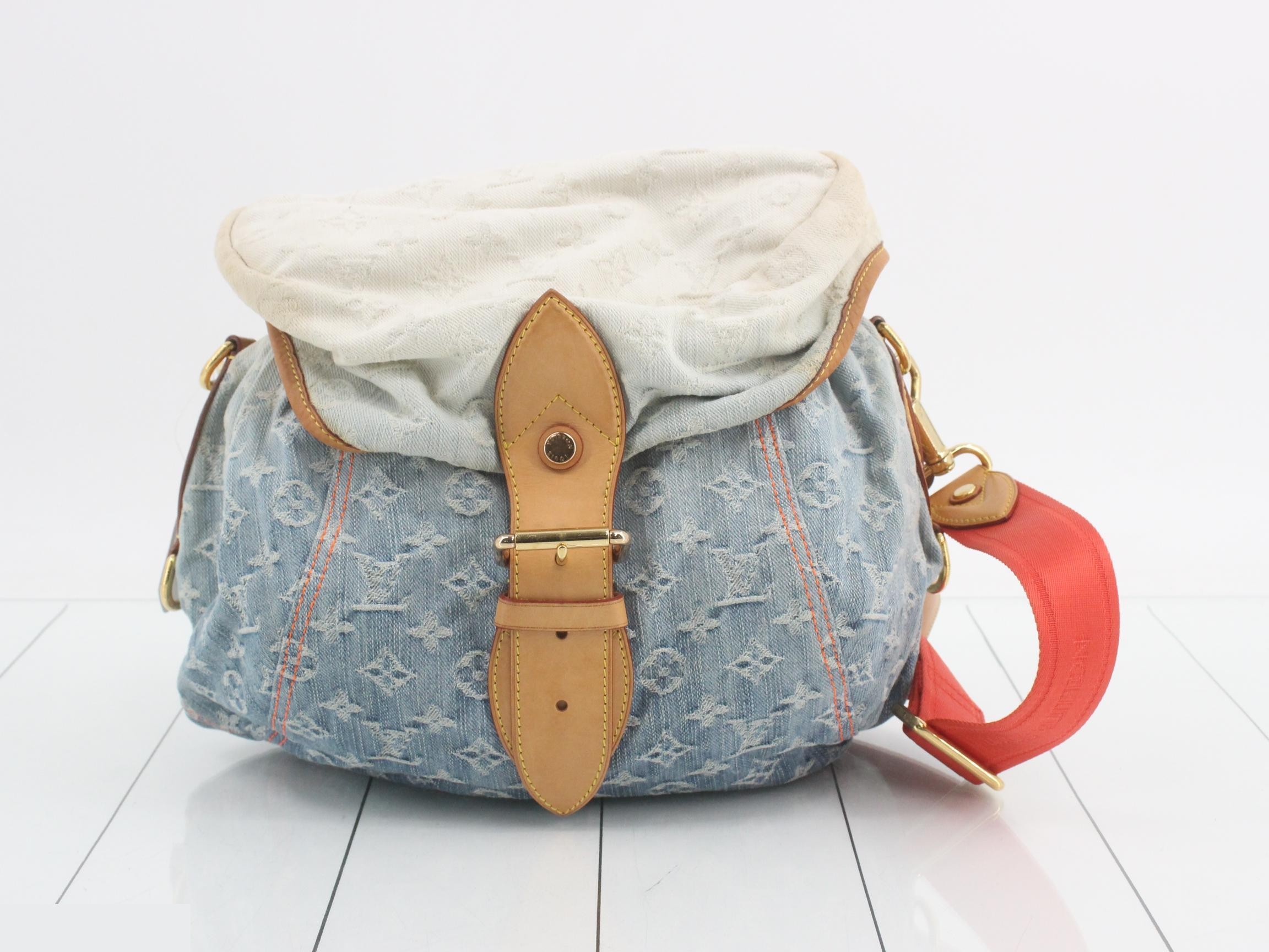 Monogram Denim Sunshine Shoulder Bag