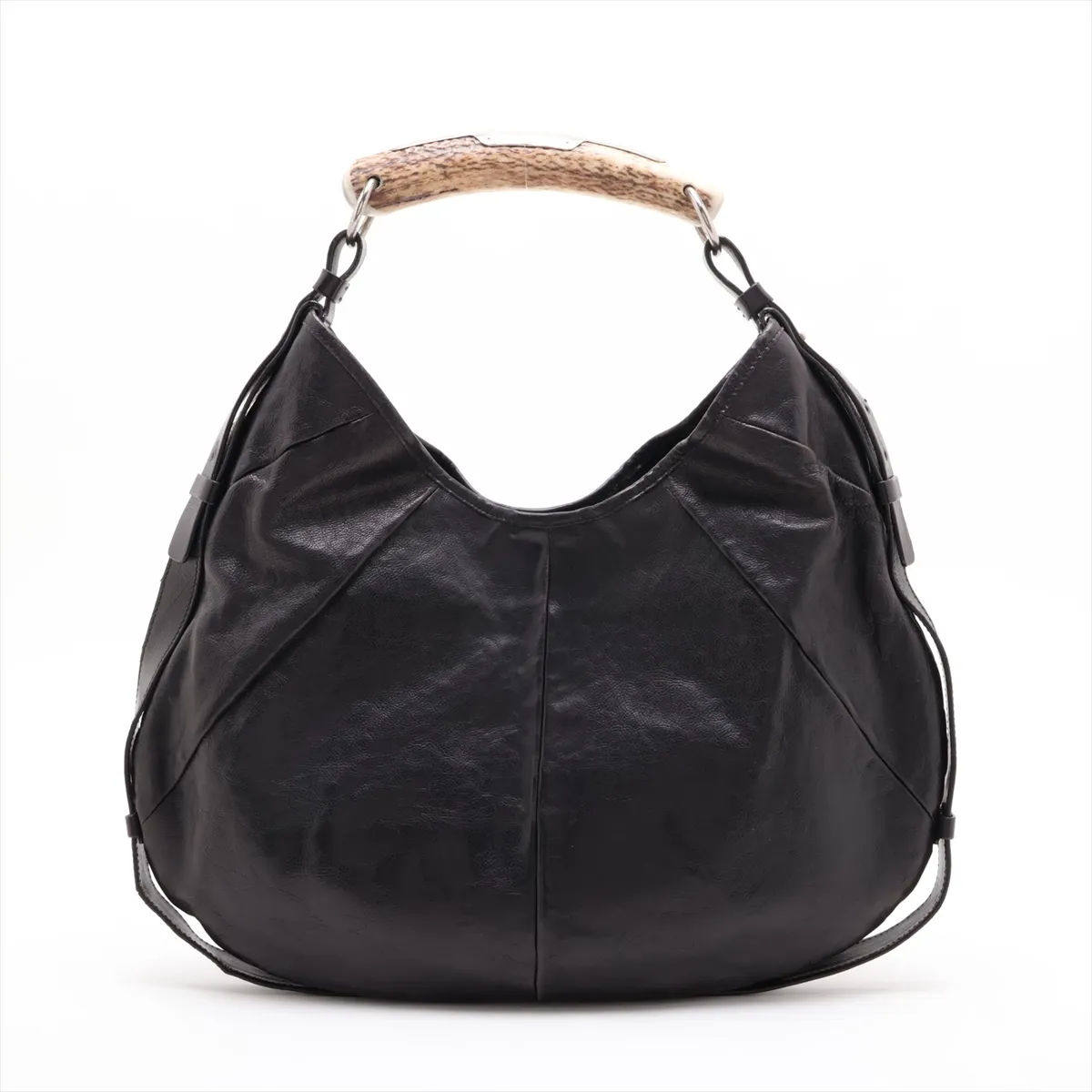 Mombasa Leather Shoulder Bag, Black — view 2