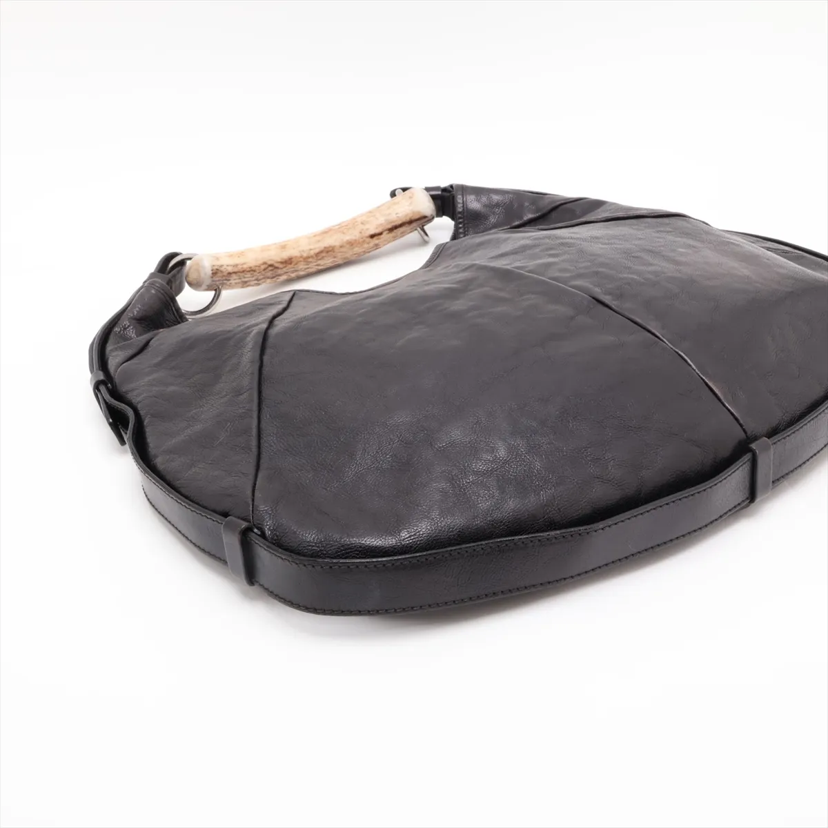 Mombasa Leather Shoulder Bag, Black — view 4