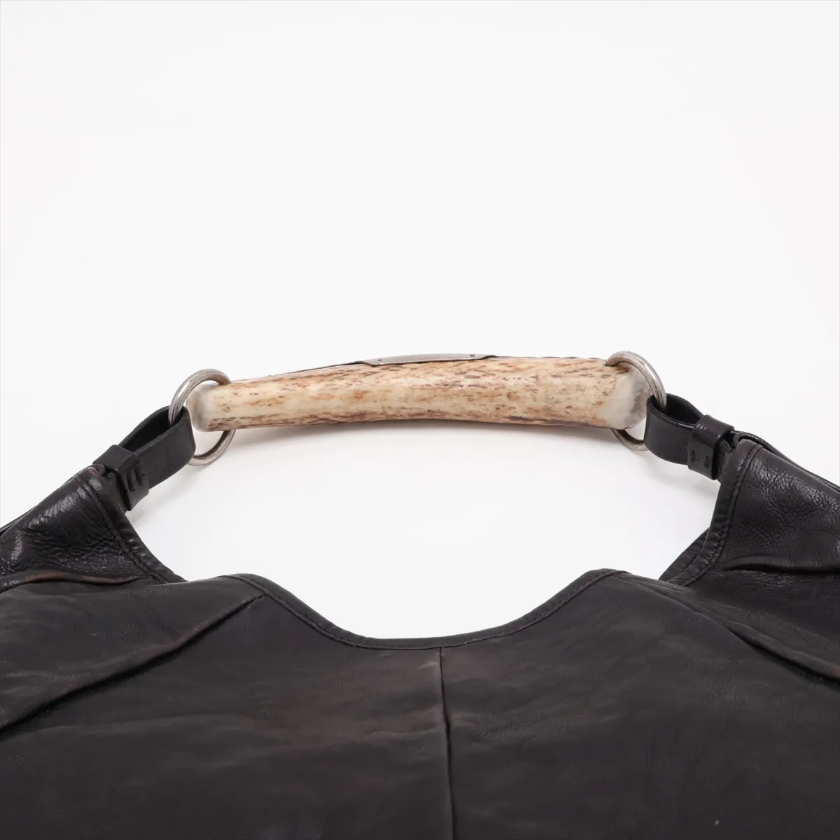 Mombasa Leather Shoulder Bag, Black — view 6
