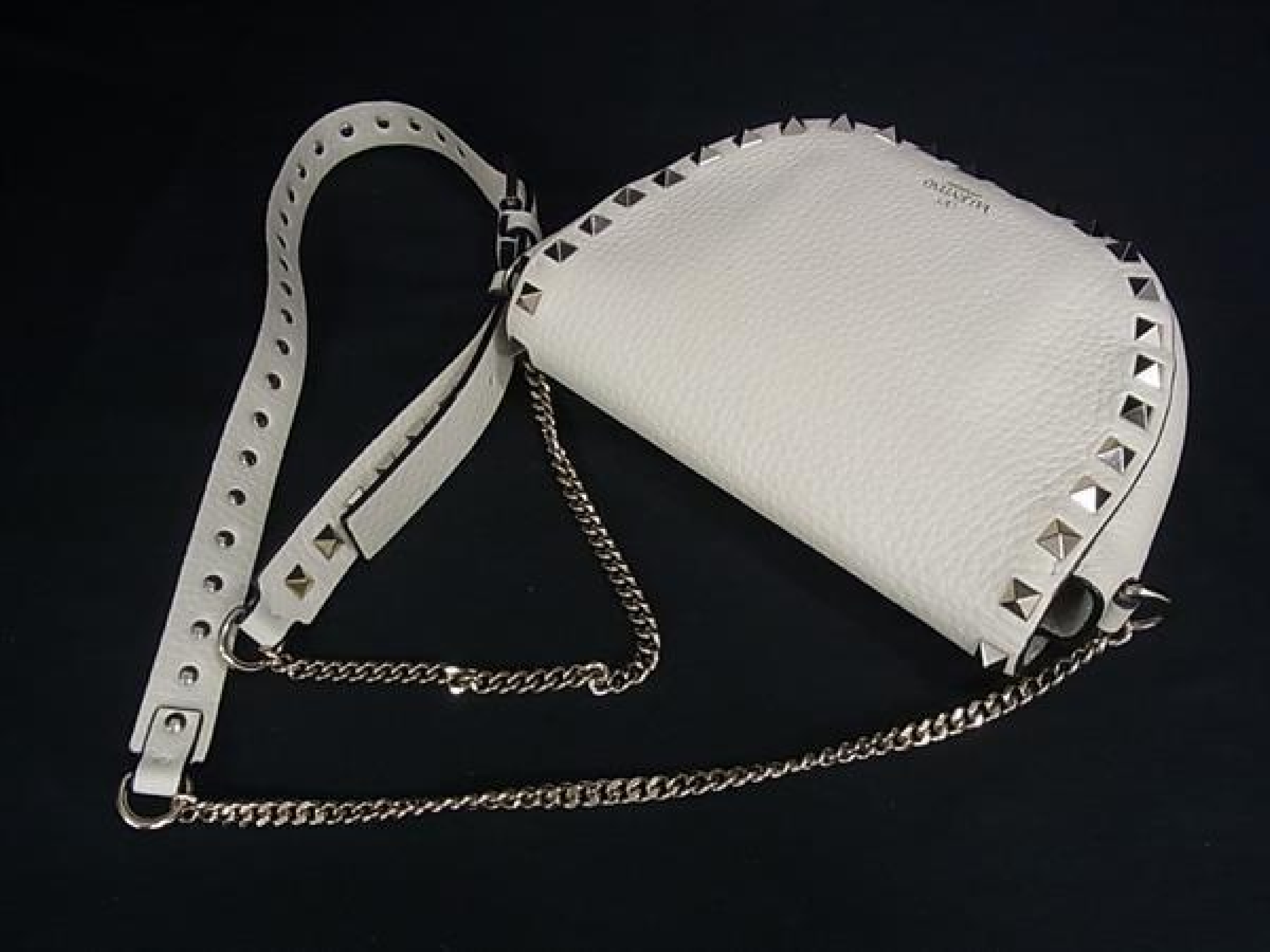Rockstud Leather Crossbody Shoulder Bag HB4593 — view 3