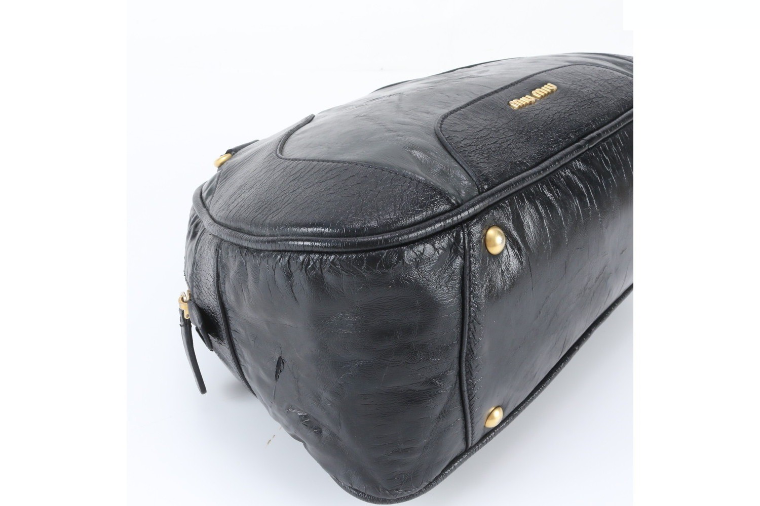 Leather handbag, tote, mini Boston bag — view 4