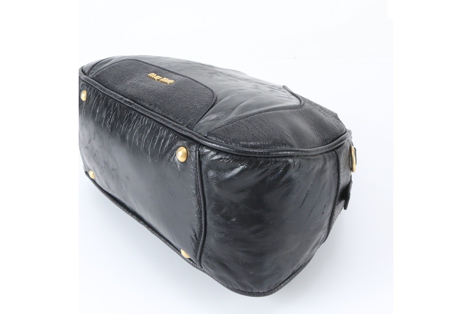 Leather handbag, tote, mini Boston bag — view 5