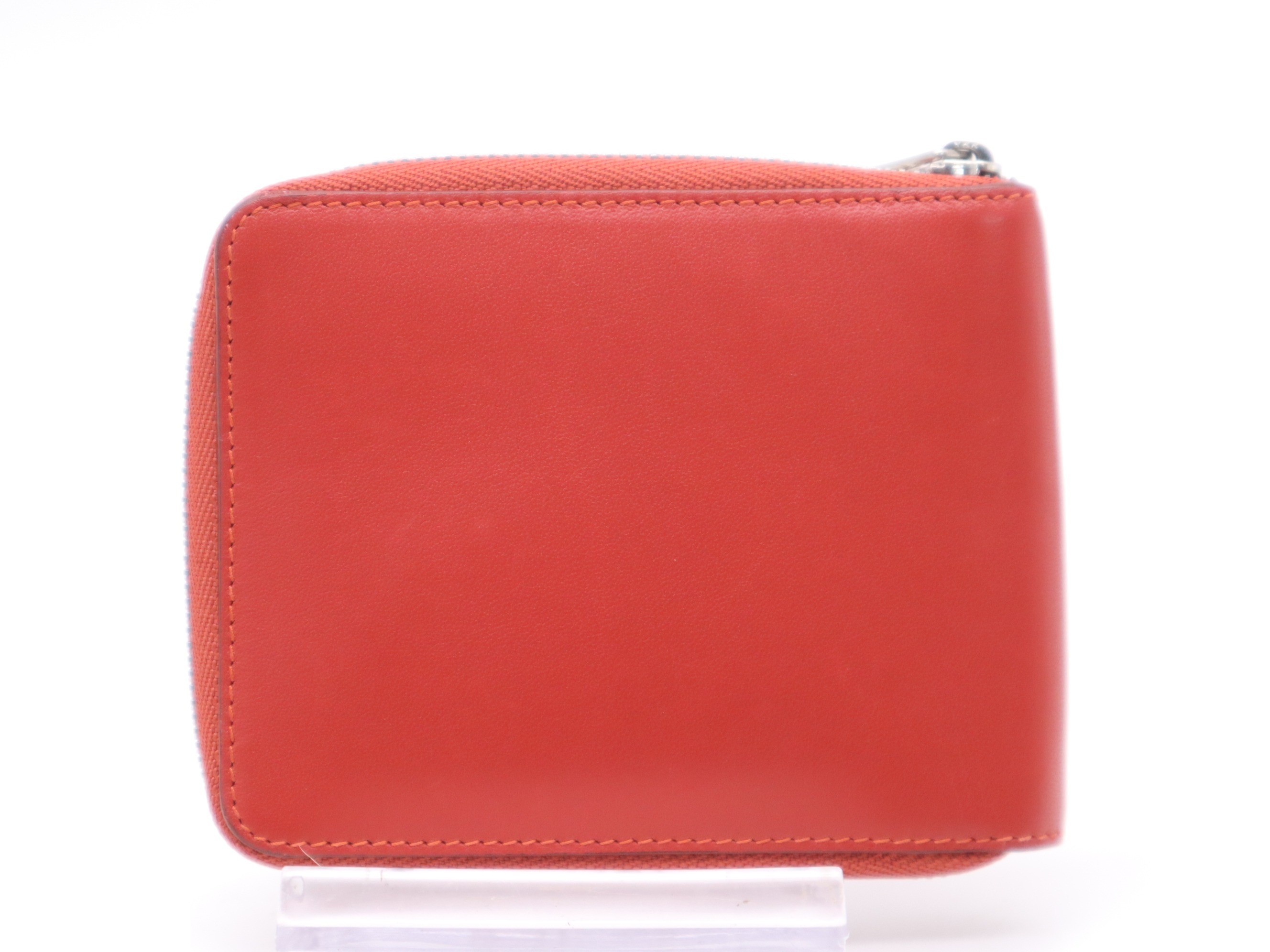 Leather Anagram Wallet, Red — view 2