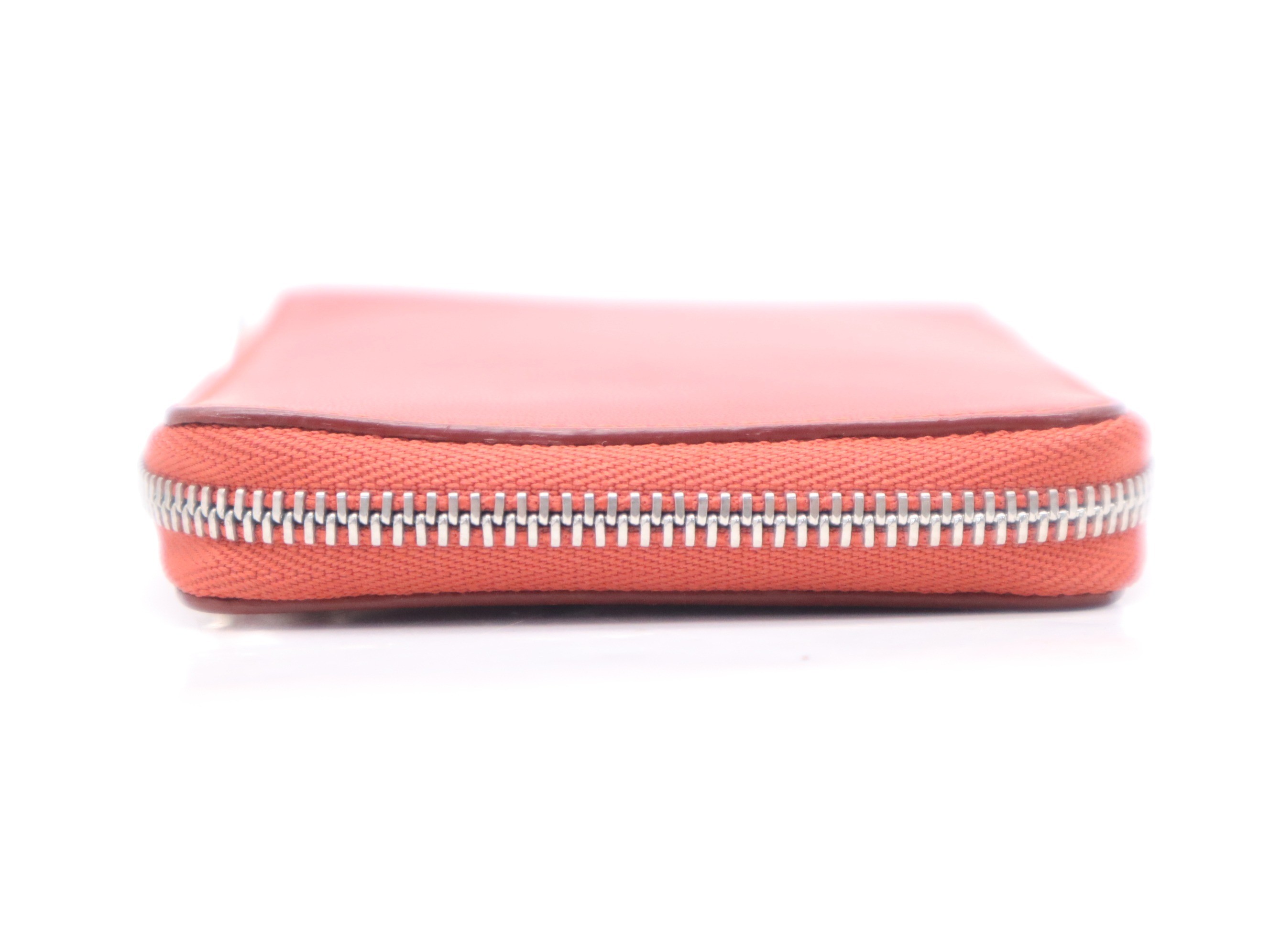 Leather Anagram Wallet, Red — view 3