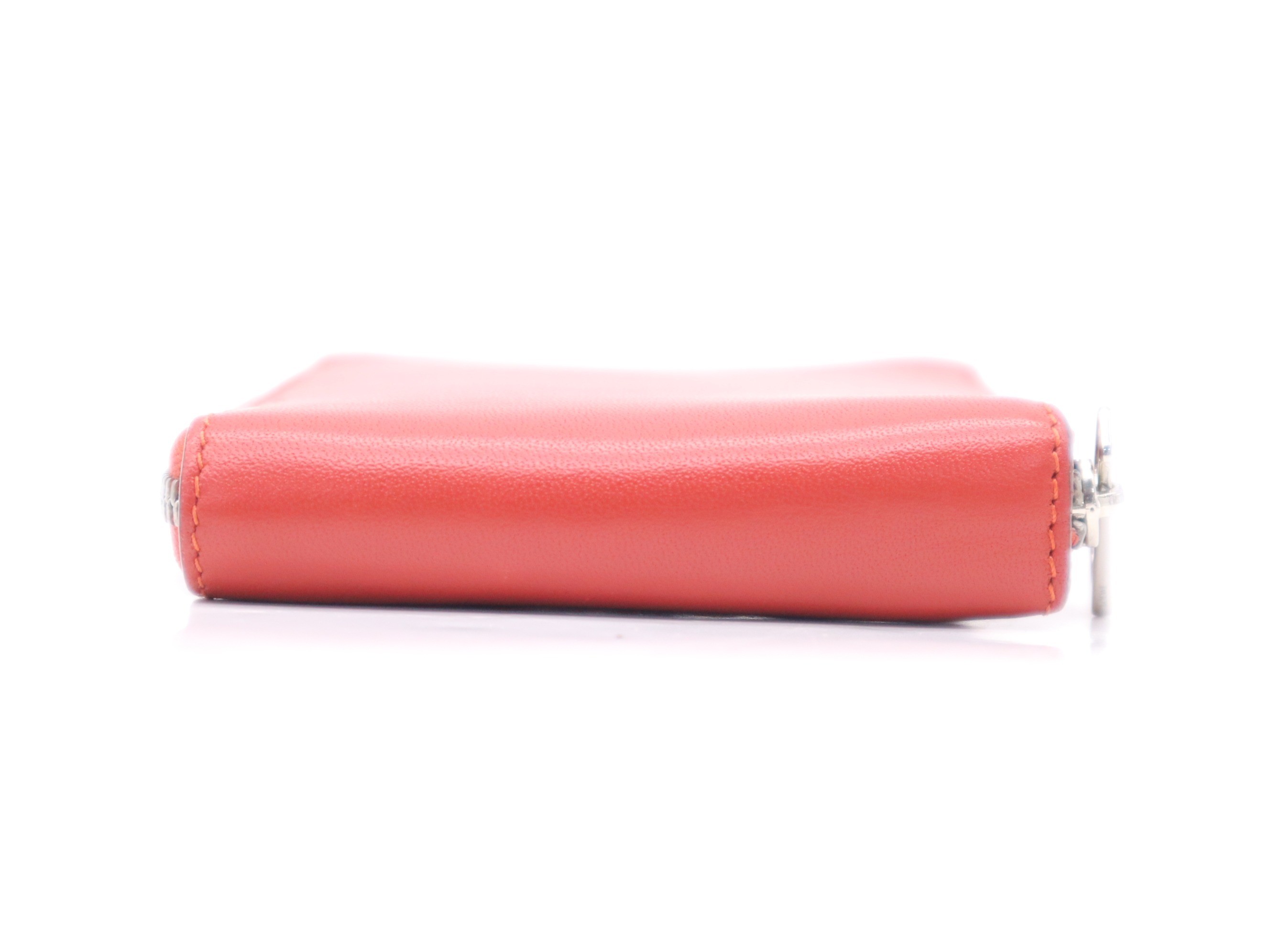 Leather Anagram Wallet, Red — view 5