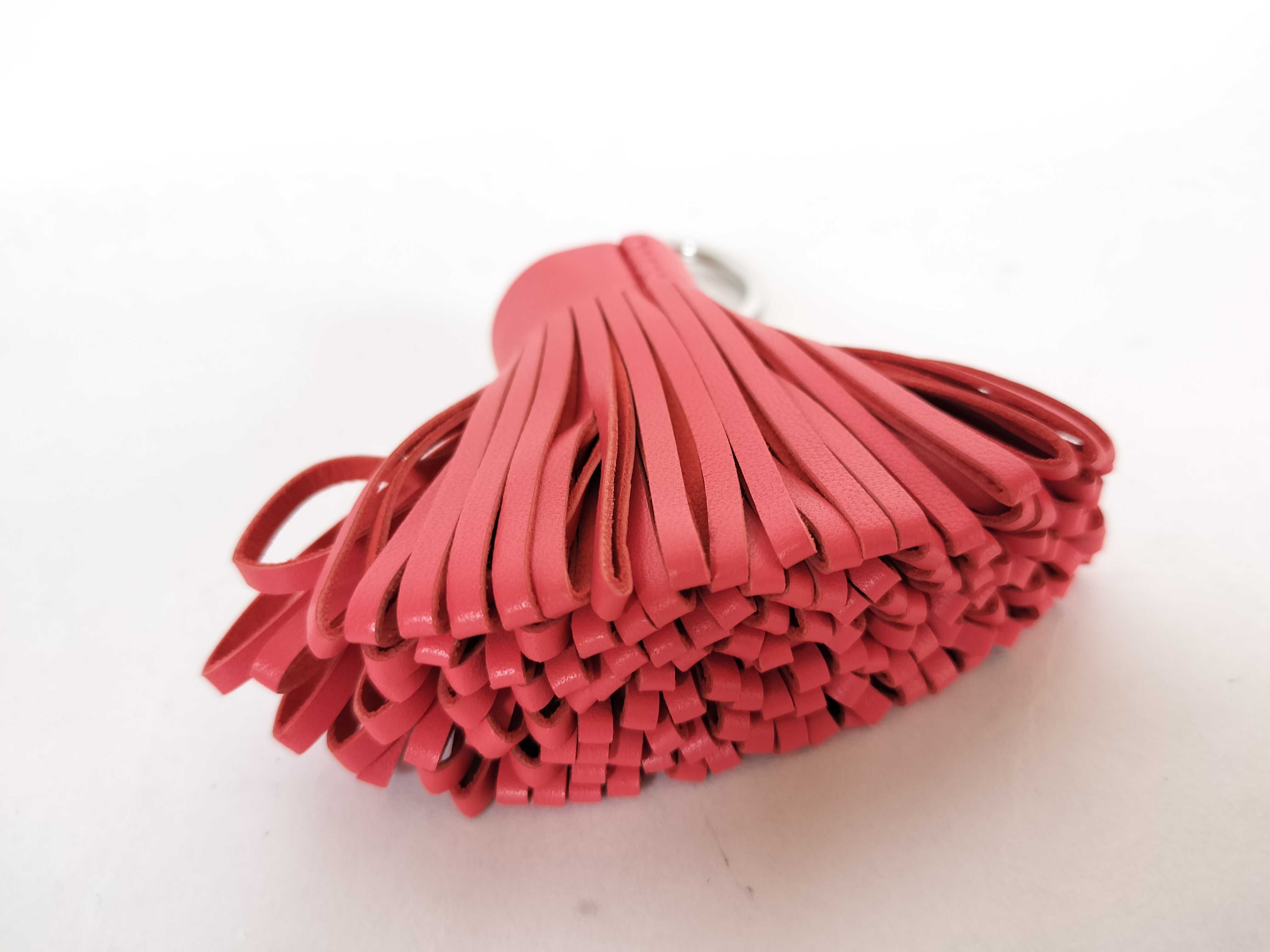Carmen W:2024 Charm Agneau Milo Red-Orange Key Case/Keychain — view 3