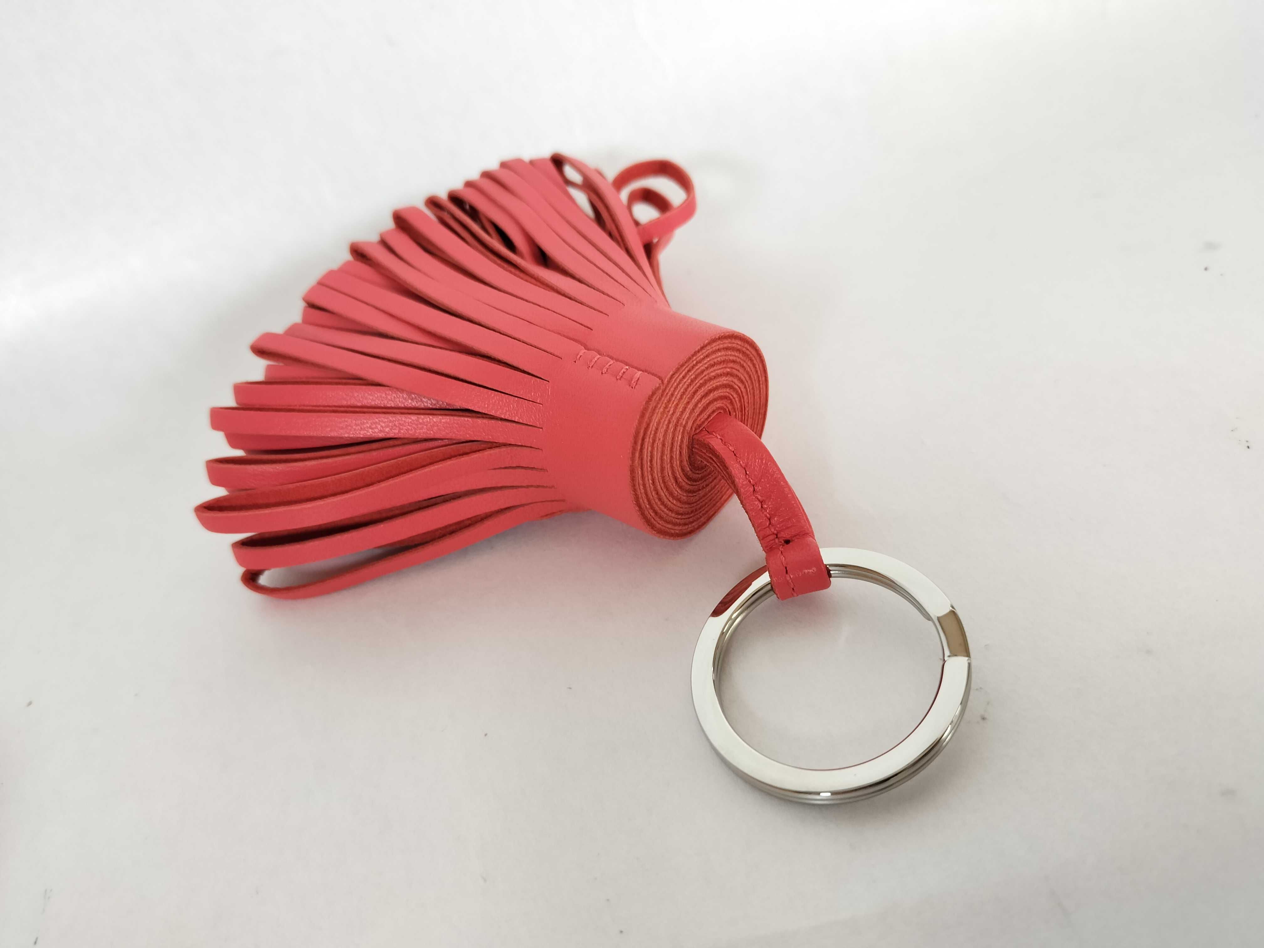 Carmen W:2024 Charm Agneau Milo Red-Orange Key Case/Keychain — view 4