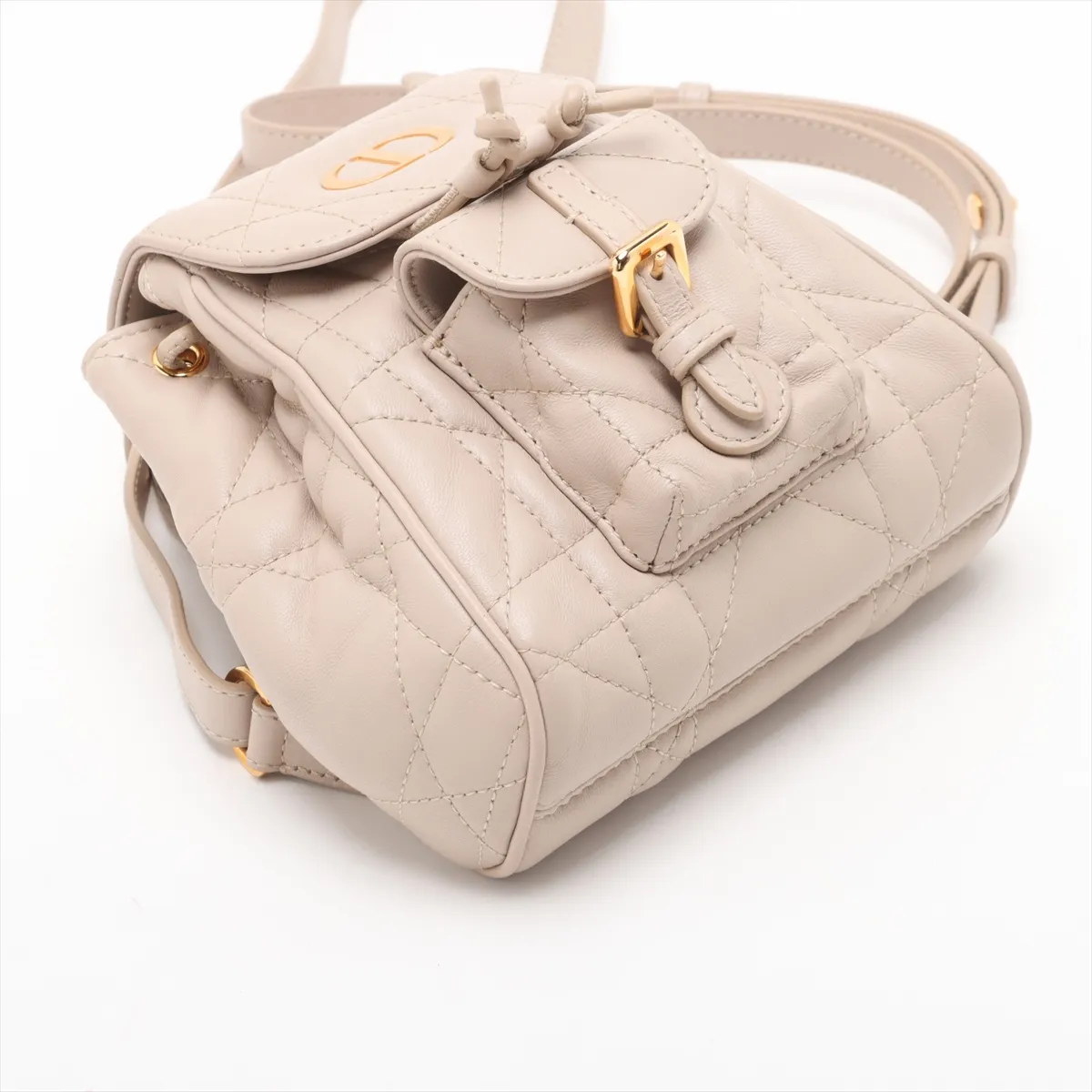 Macro Cannage Caro Backpack Nano Leather Backpack/Rucksack Beige Lucky Star — view 4