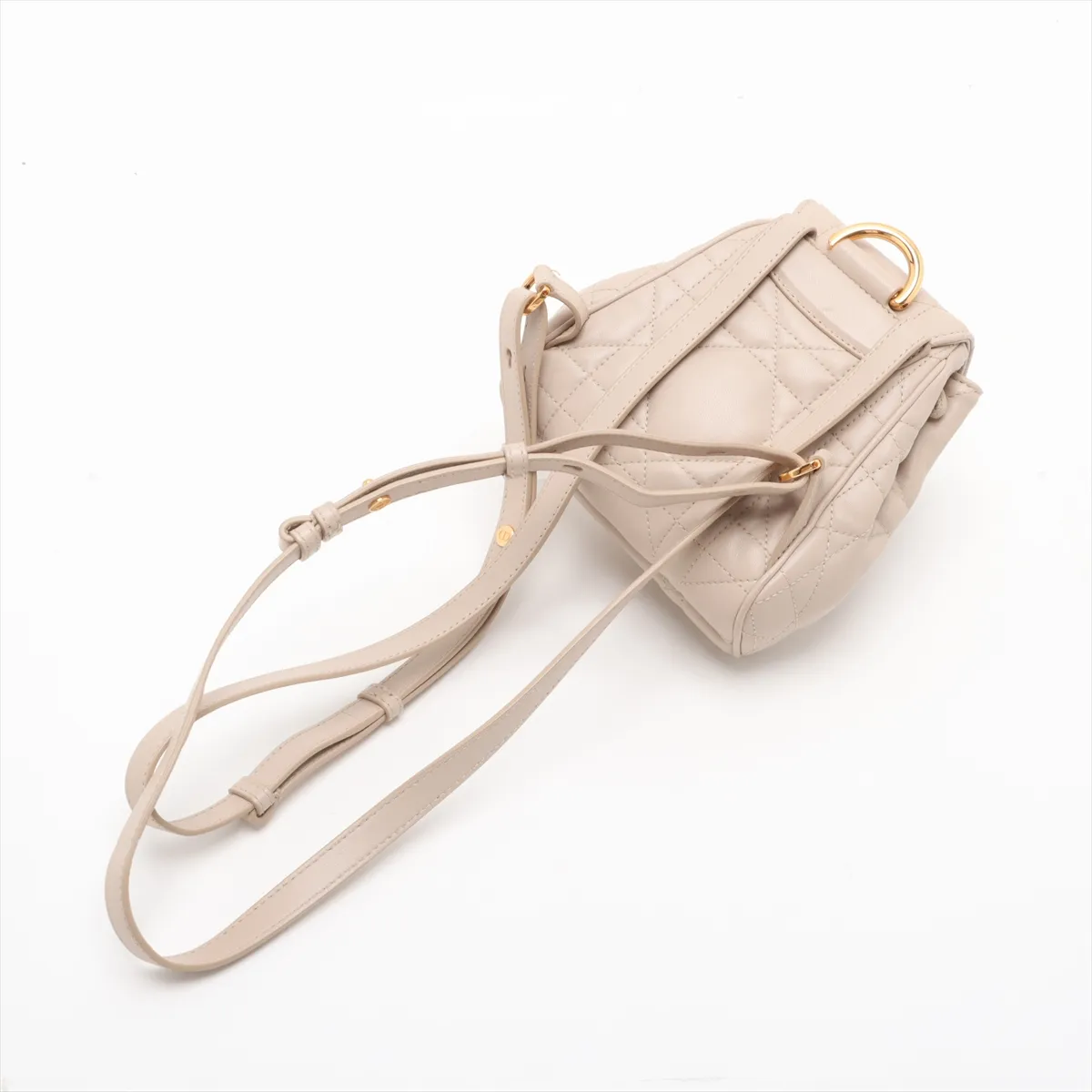 Macro Cannage Caro Backpack Nano Leather Backpack/Rucksack Beige Lucky Star — view 5