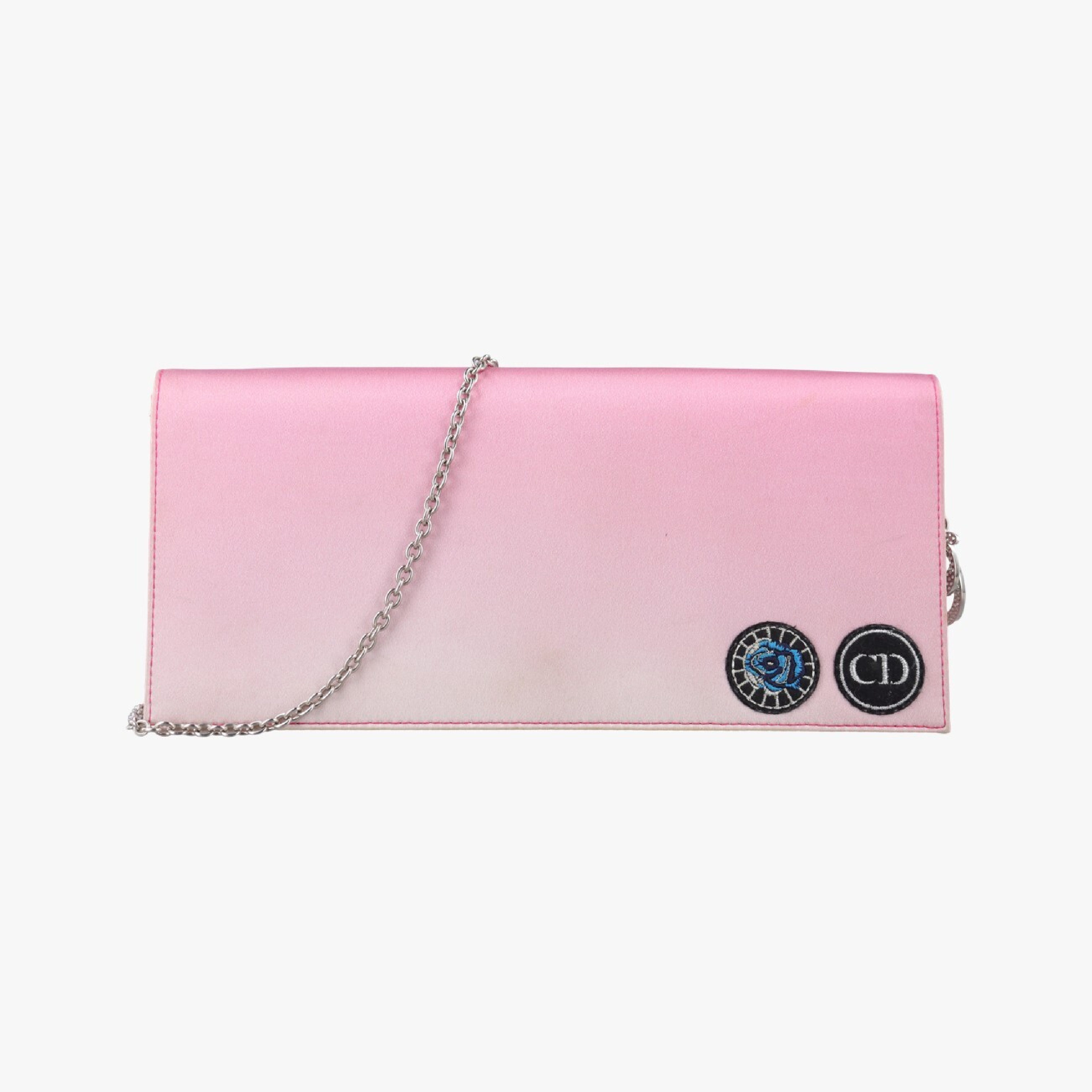 Novelty Bi-fold Clutch Pouch, Pink Satin, 11-MA-0145, Shoulder Bag