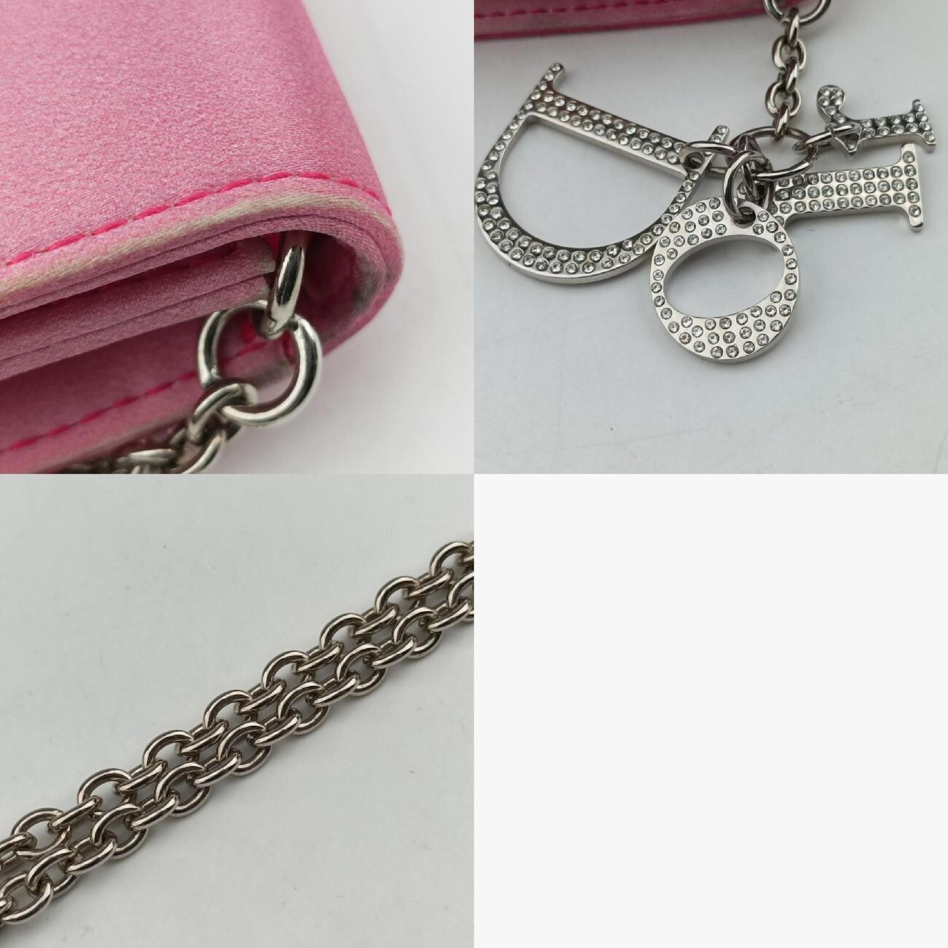 Novelty Bi-fold Clutch Pouch, Pink Satin, 11-MA-0145, Shoulder Bag — view 11