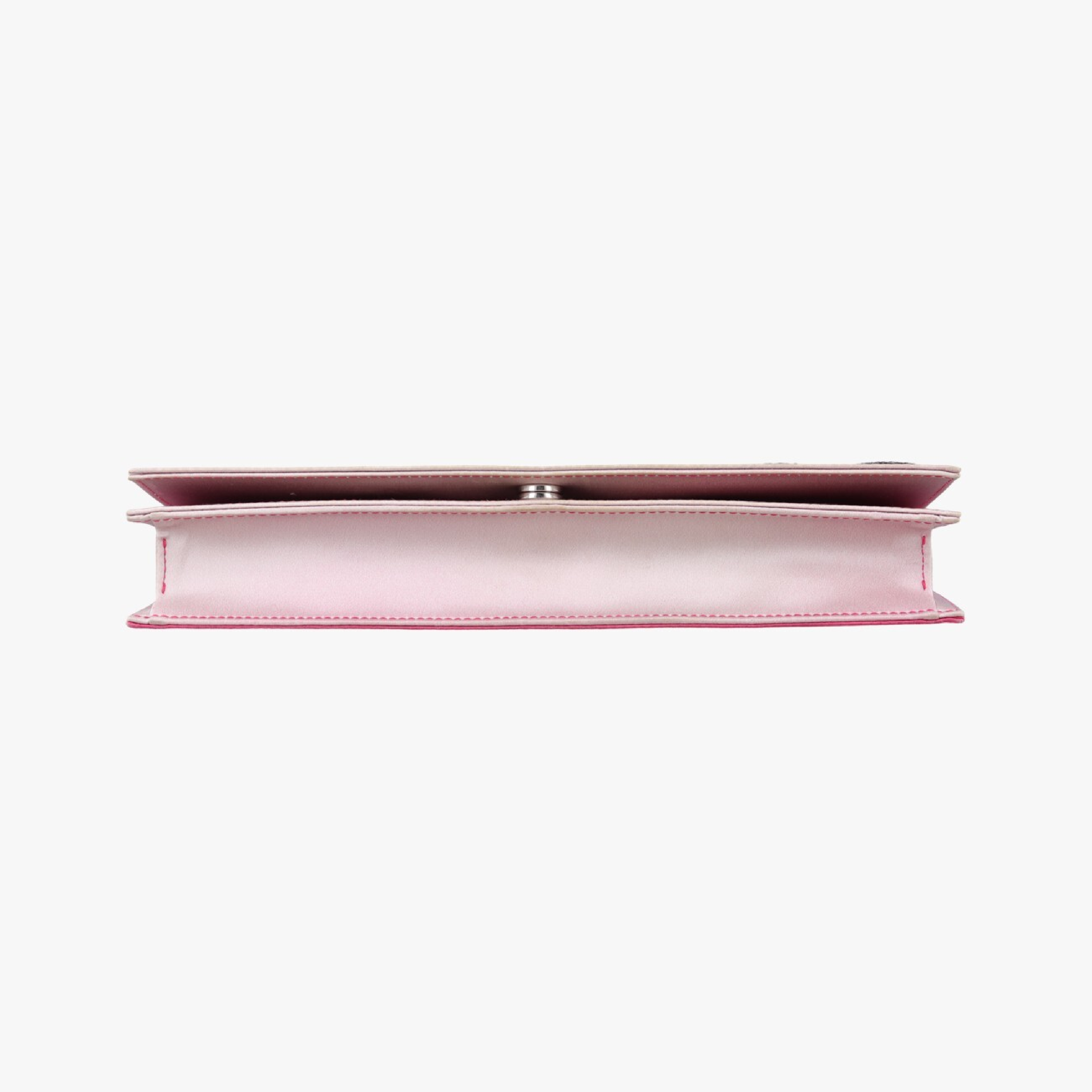 Novelty Bi-fold Clutch Pouch, Pink Satin, 11-MA-0145, Shoulder Bag — view 3