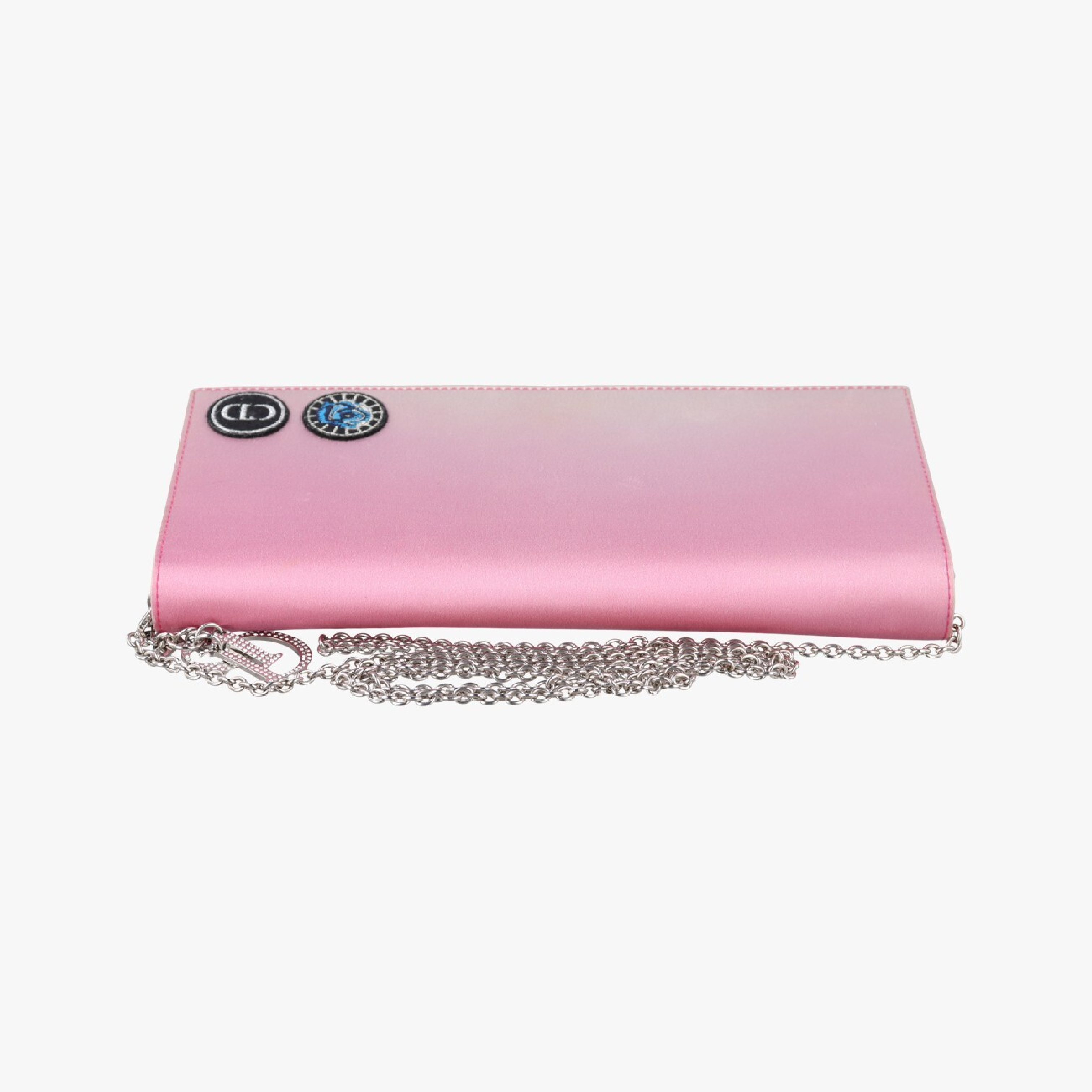 Novelty Bi-fold Clutch Pouch, Pink Satin, 11-MA-0145, Shoulder Bag — view 5