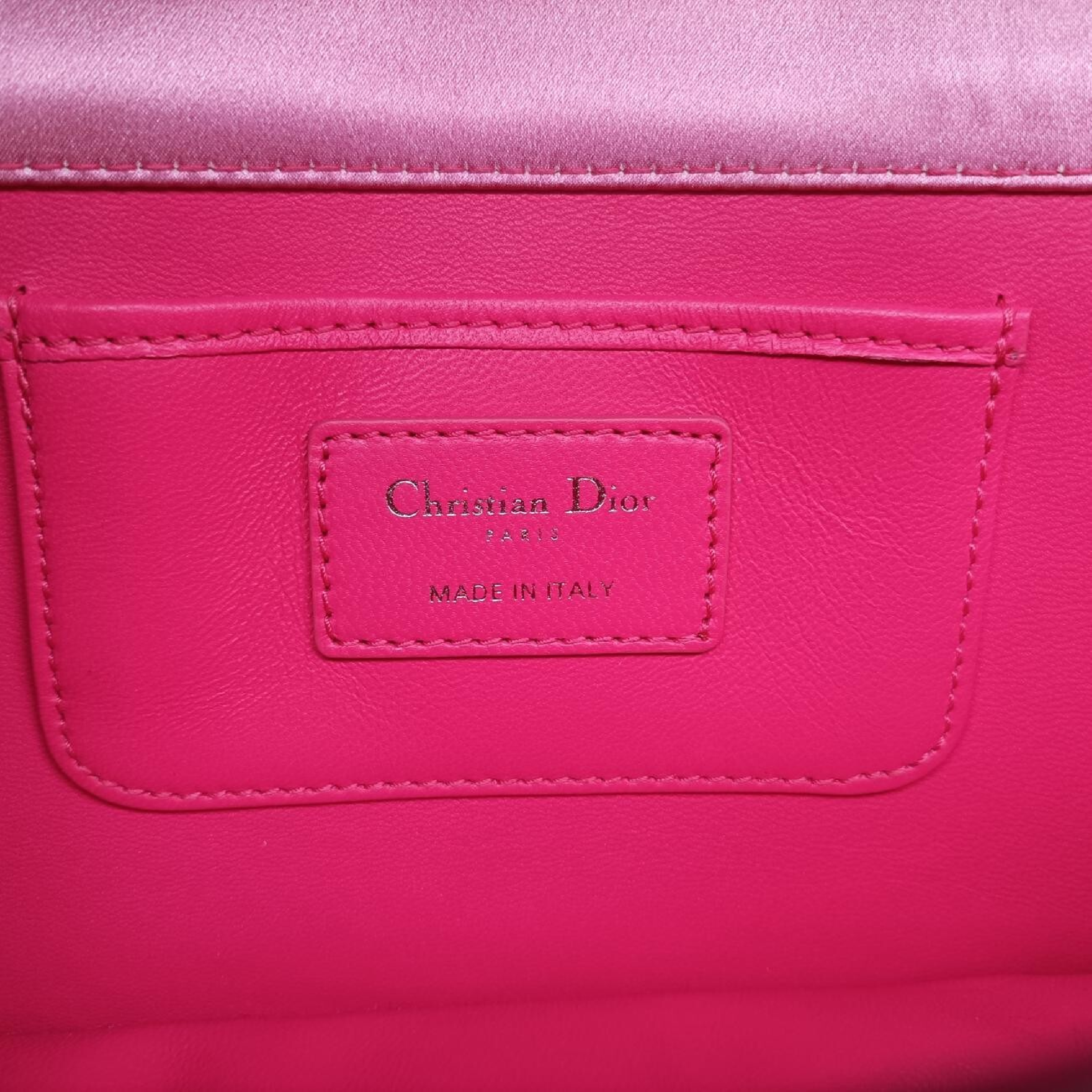 Novelty Bi-fold Clutch Pouch, Pink Satin, 11-MA-0145, Shoulder Bag — view 7