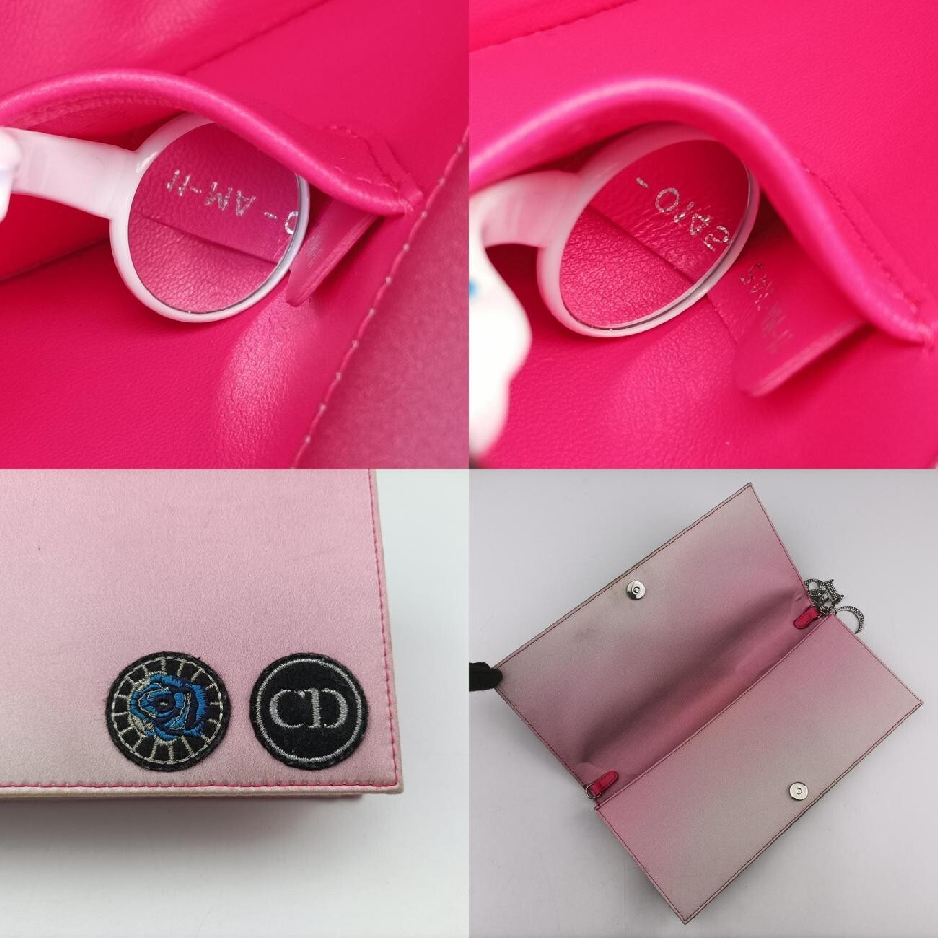 Novelty Bi-fold Clutch Pouch, Pink Satin, 11-MA-0145, Shoulder Bag — view 8