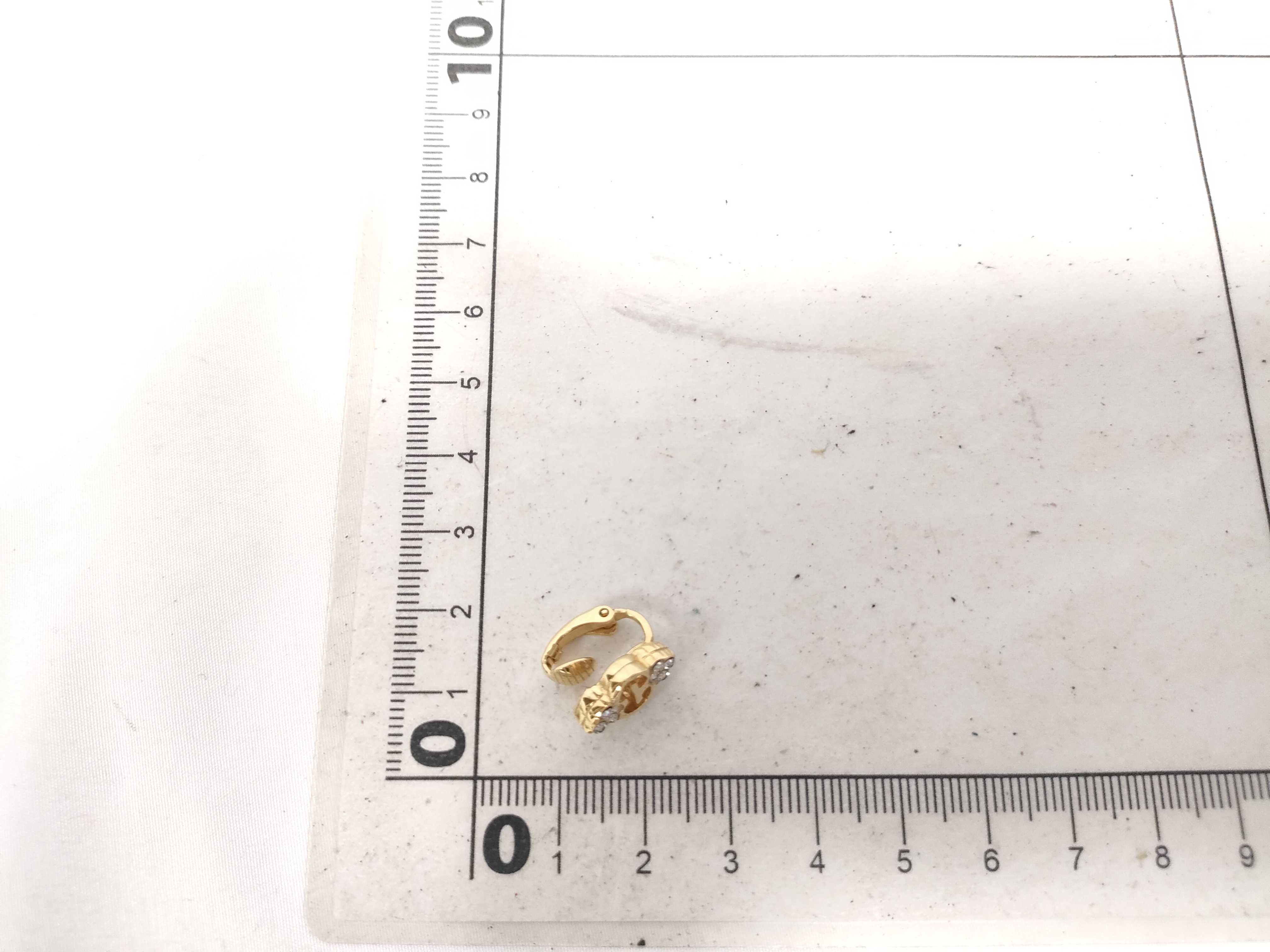 Rhinestone G Logo Gold Earrings — view 7