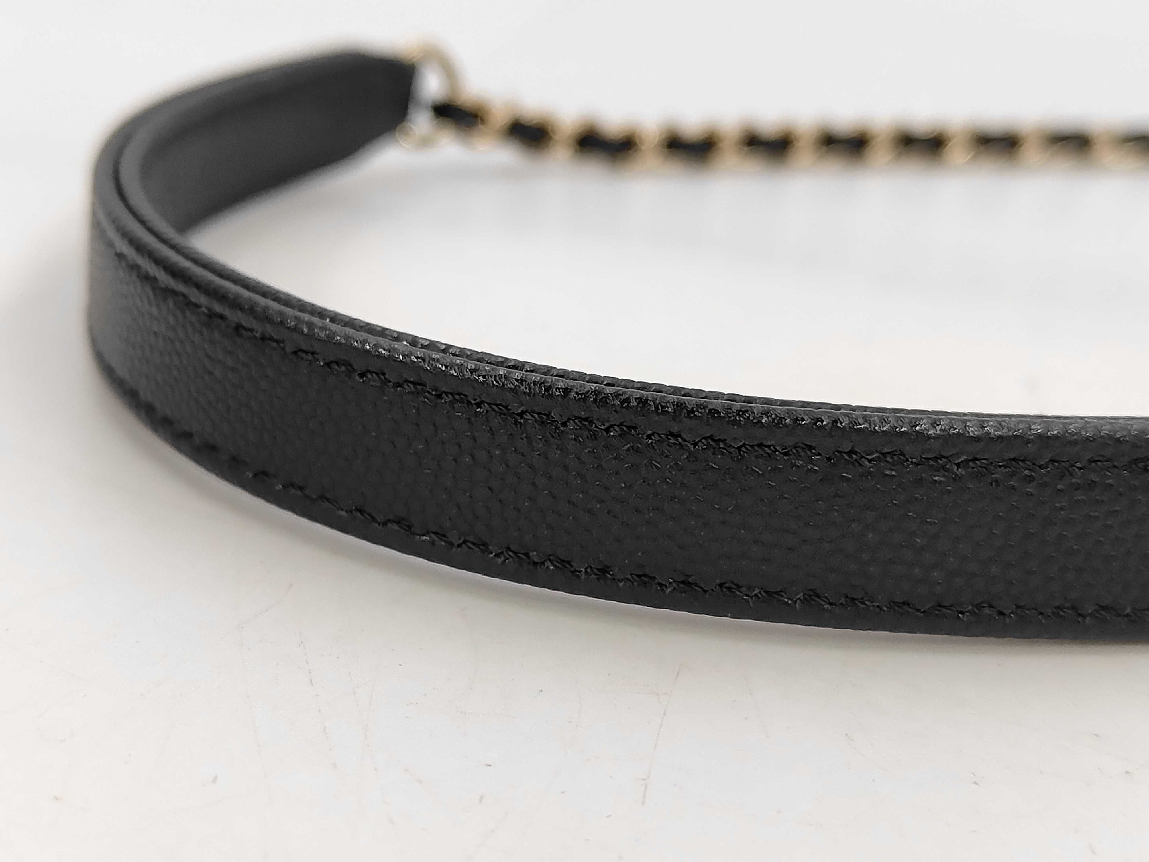 Matelassé Caviar Skin Coco Handle Black 2-way Chain Shoulder Bag — view 4