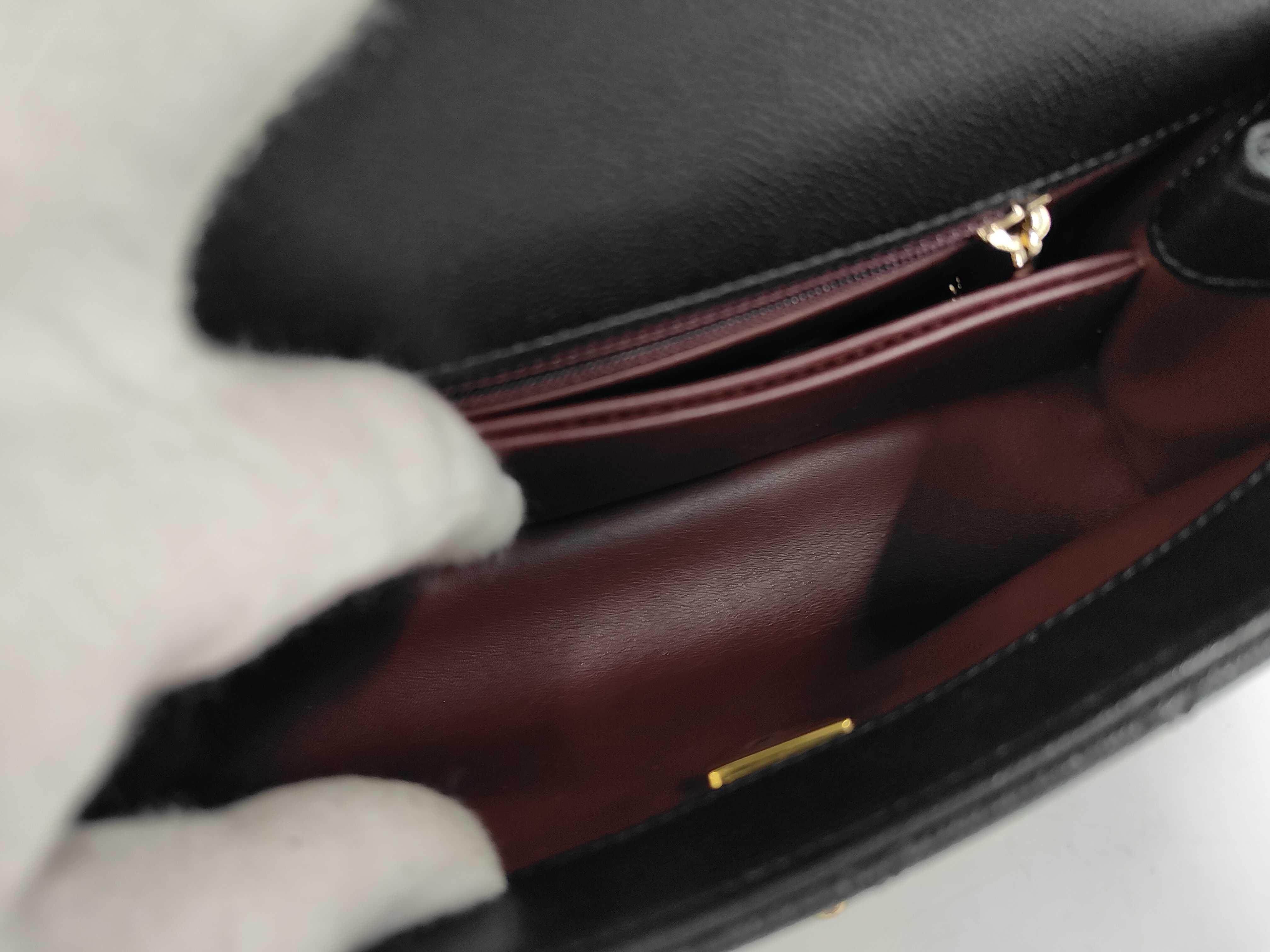 Matelassé Caviar Skin Coco Handle Black 2-way Chain Shoulder Bag — view 9