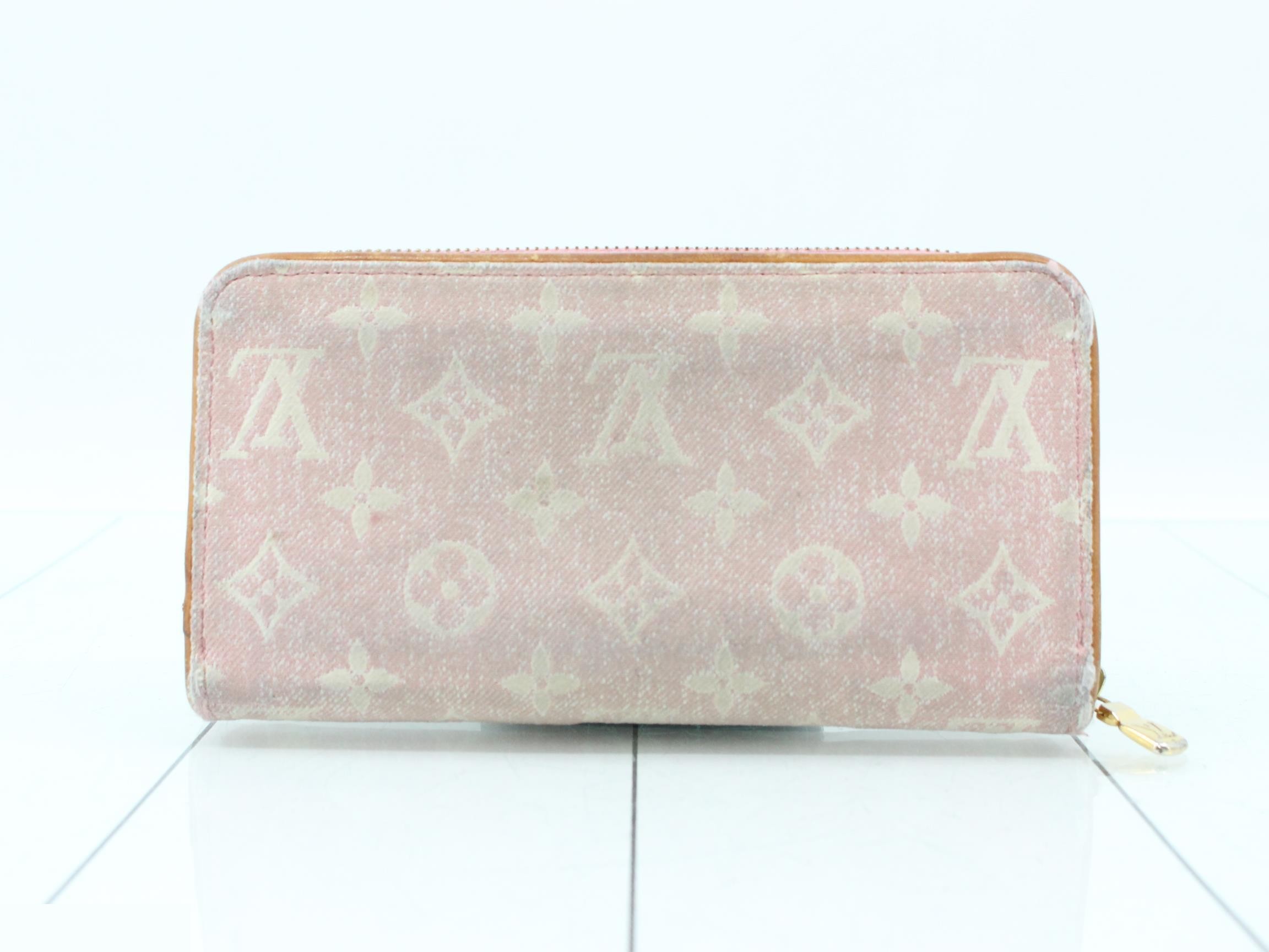 Monogram denim long wallet — view 2