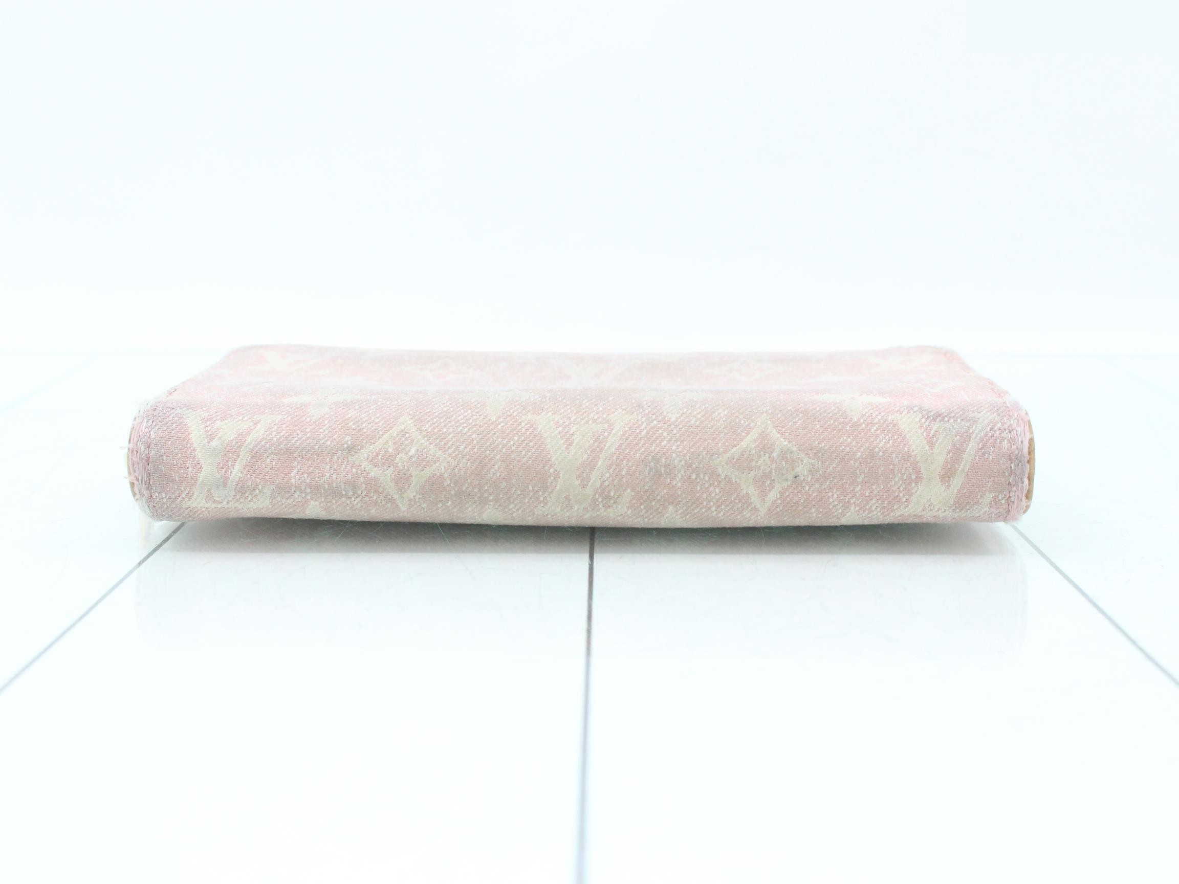 Monogram denim long wallet — view 3