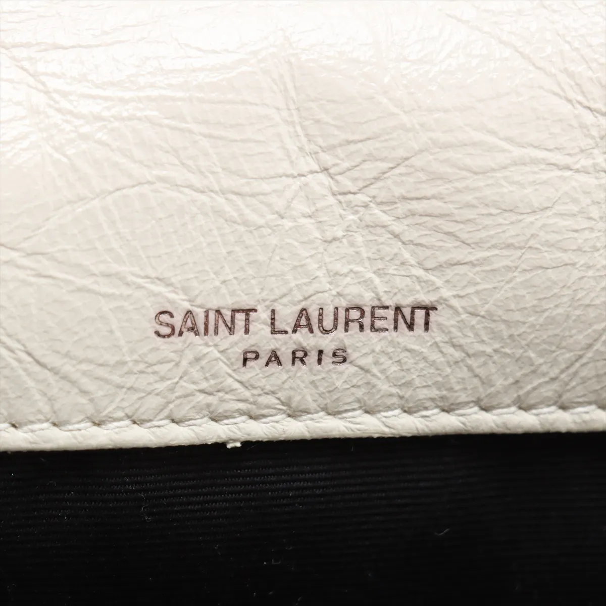 Niki Leather Chain Shoulder Bag, White, 633158 — view 11