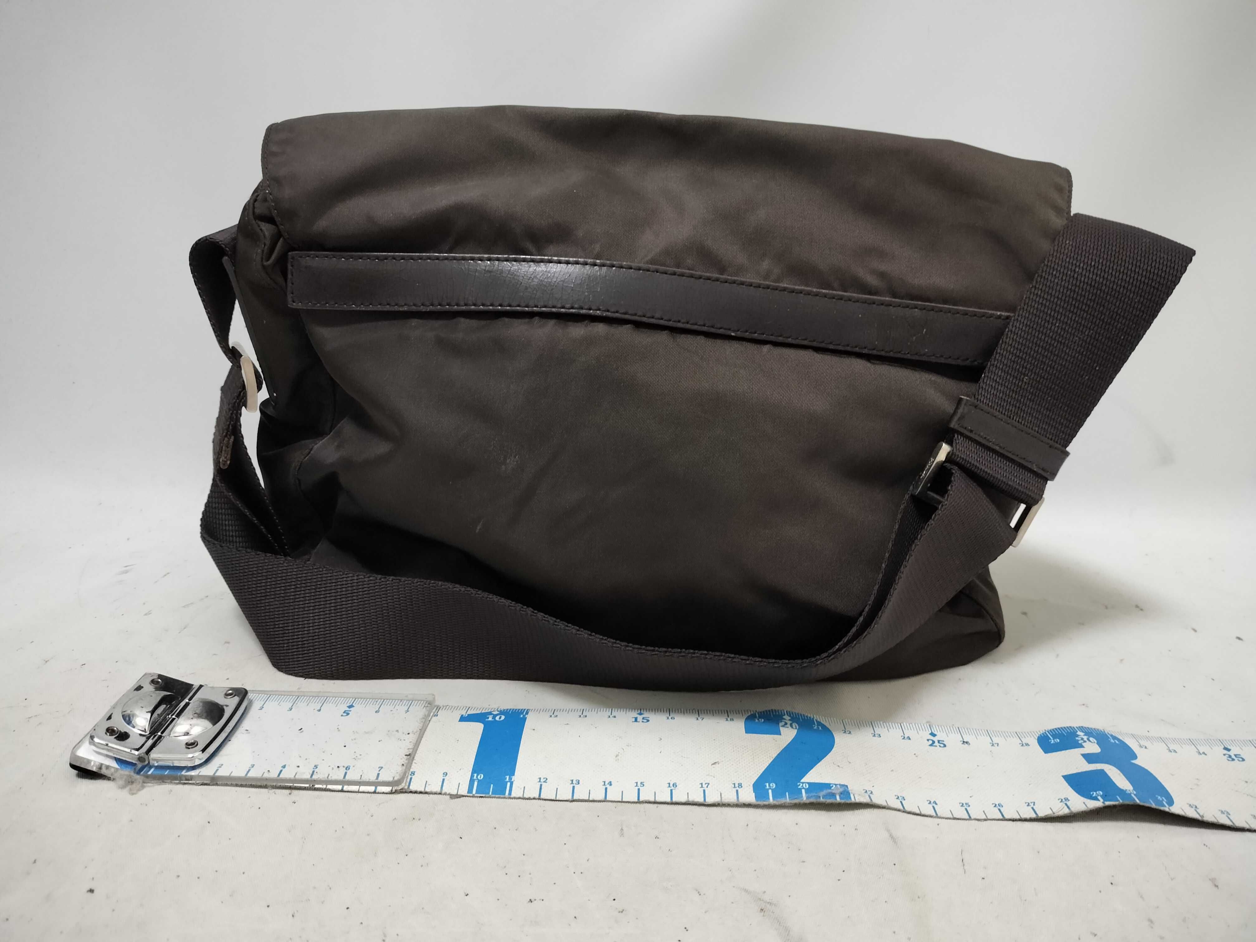 Nylon Shoulder Bag, Messenger Bag, Khaki Nylon Shoulder Bag — view 2