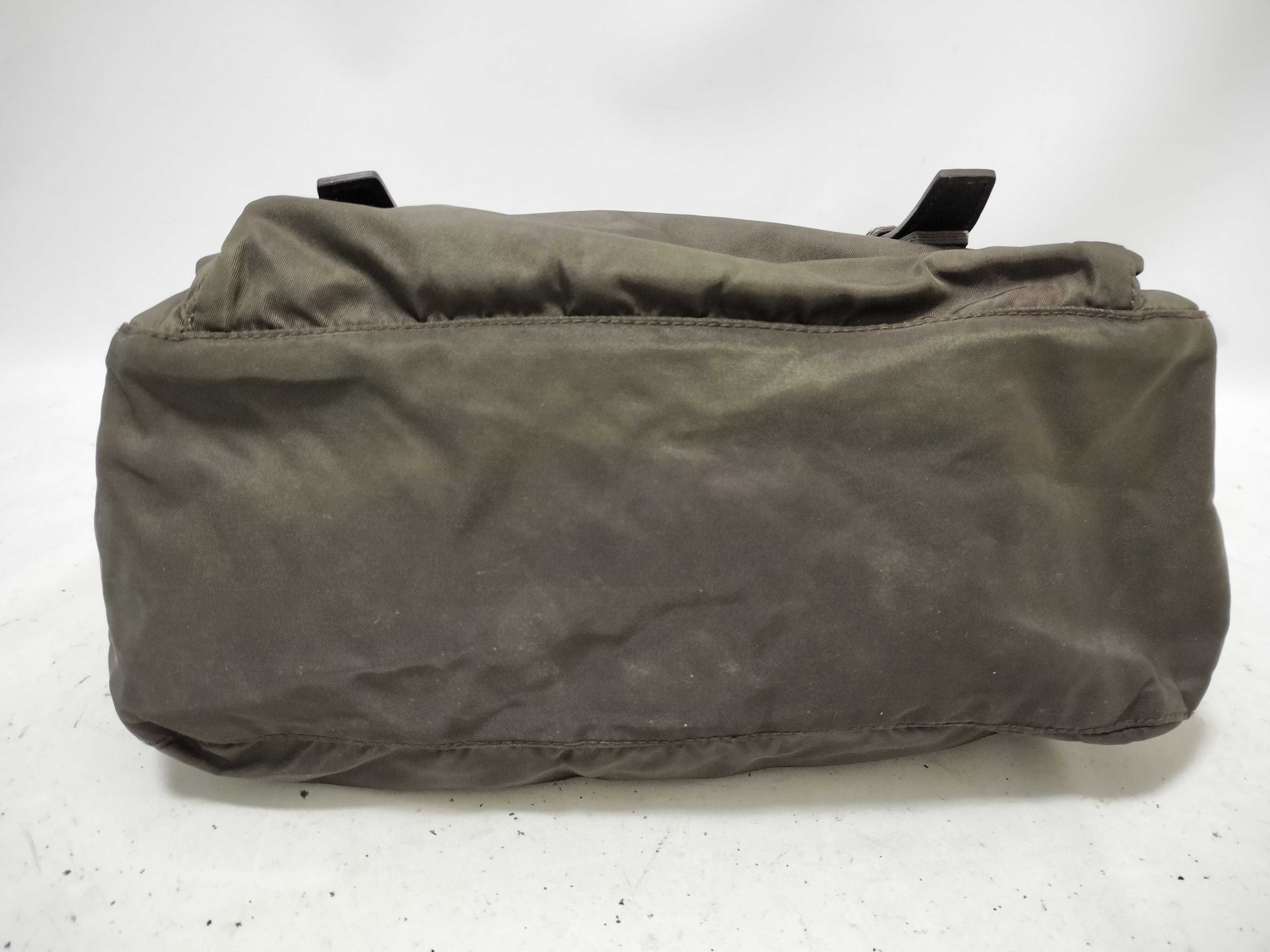 Nylon Shoulder Bag, Messenger Bag, Khaki Nylon Shoulder Bag — view 7