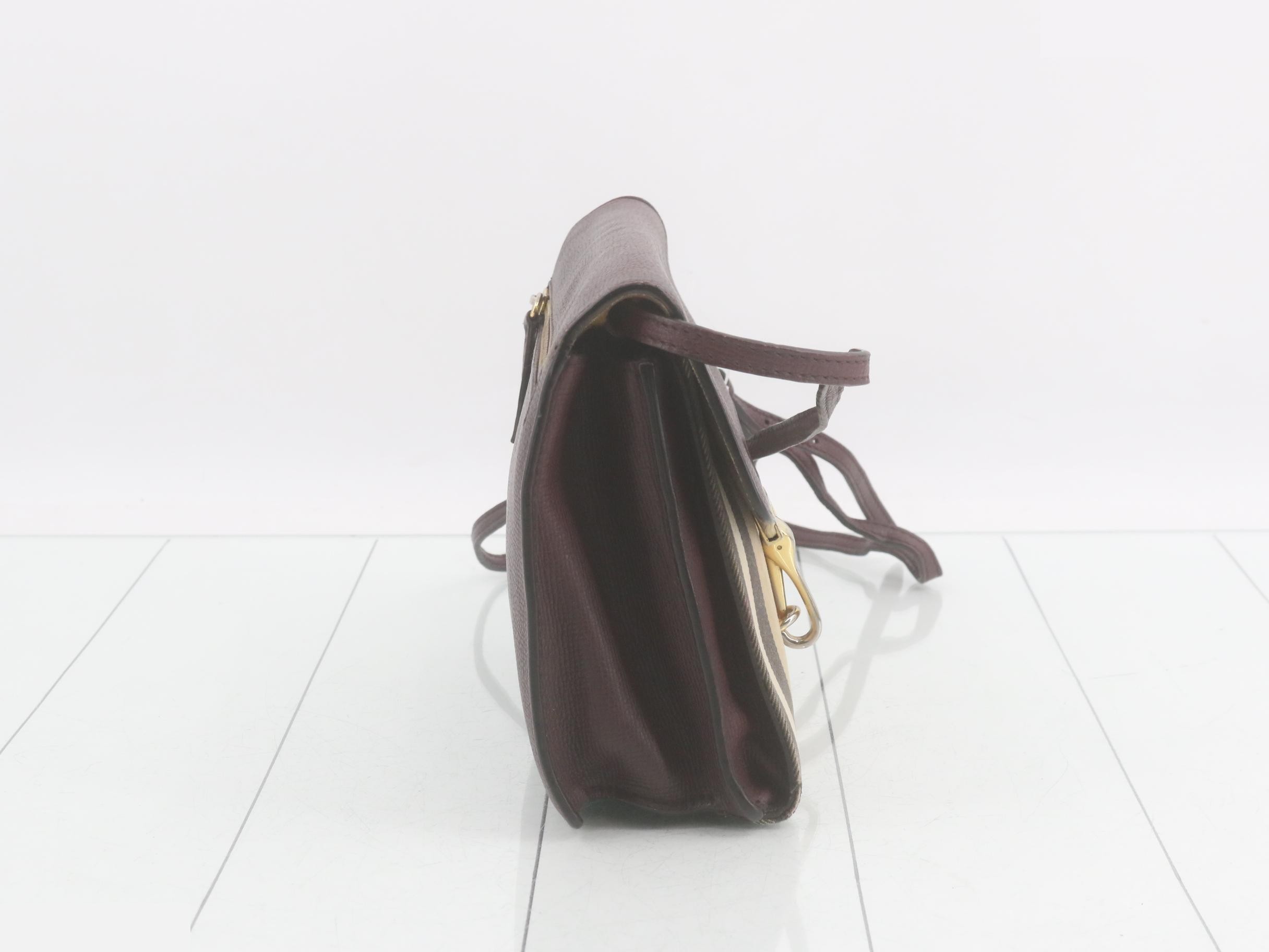 Checkered pattern shoulder bag with logo hardware — view 4