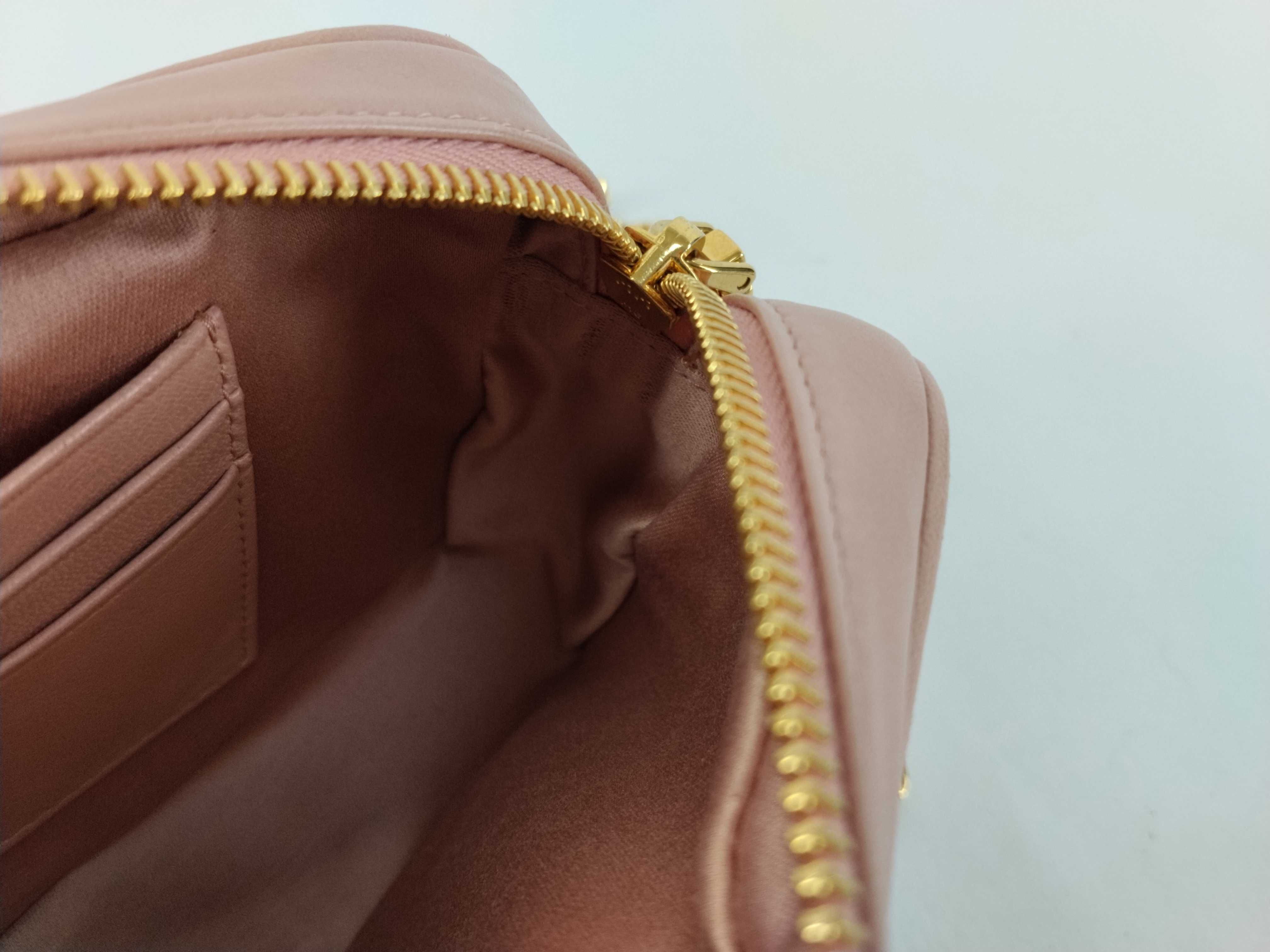 Chain Shoulder Bag, Nappa Leather, Pink Shoulder Bag — view 11