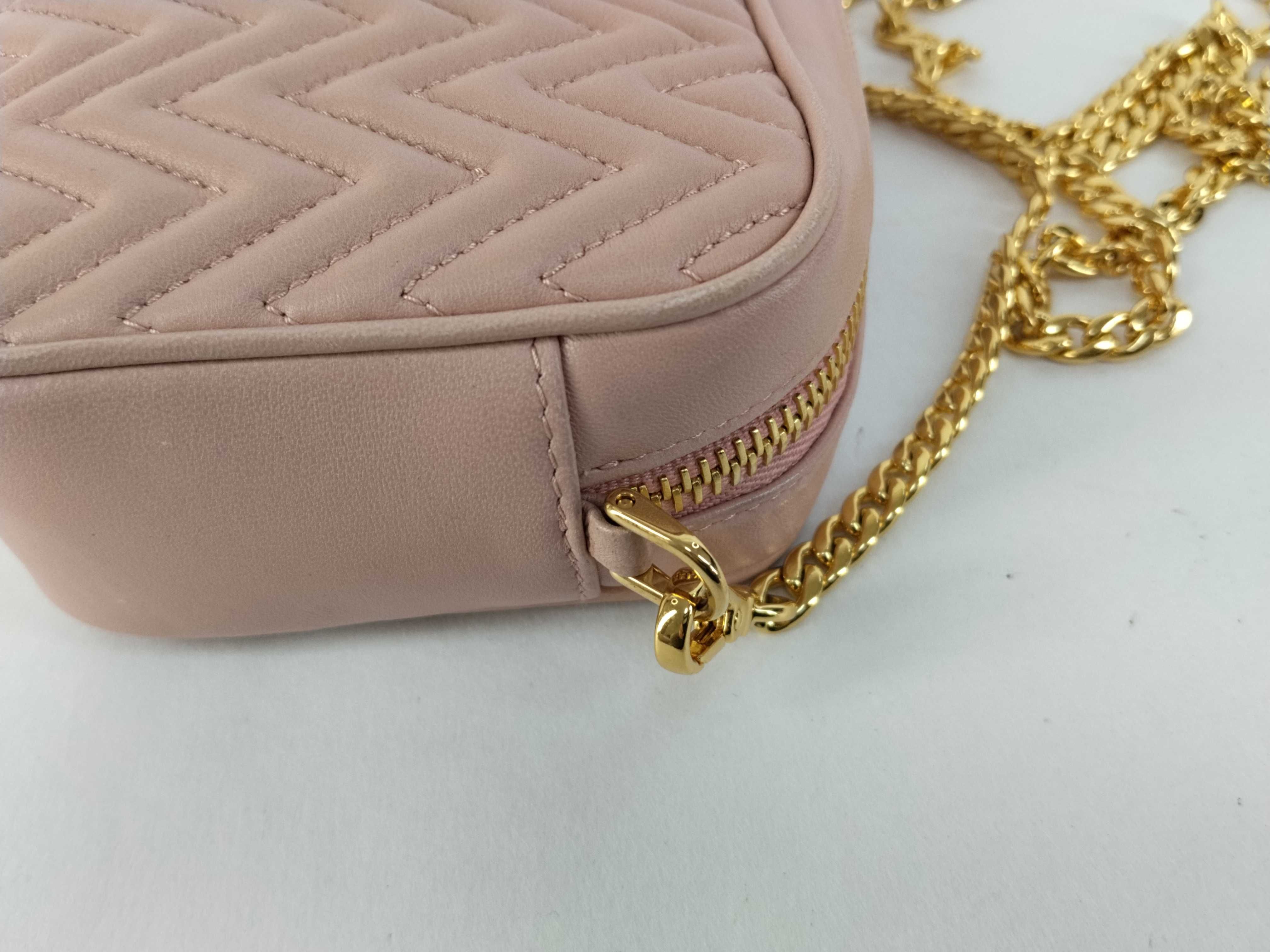 Chain Shoulder Bag, Nappa Leather, Pink Shoulder Bag — view 5