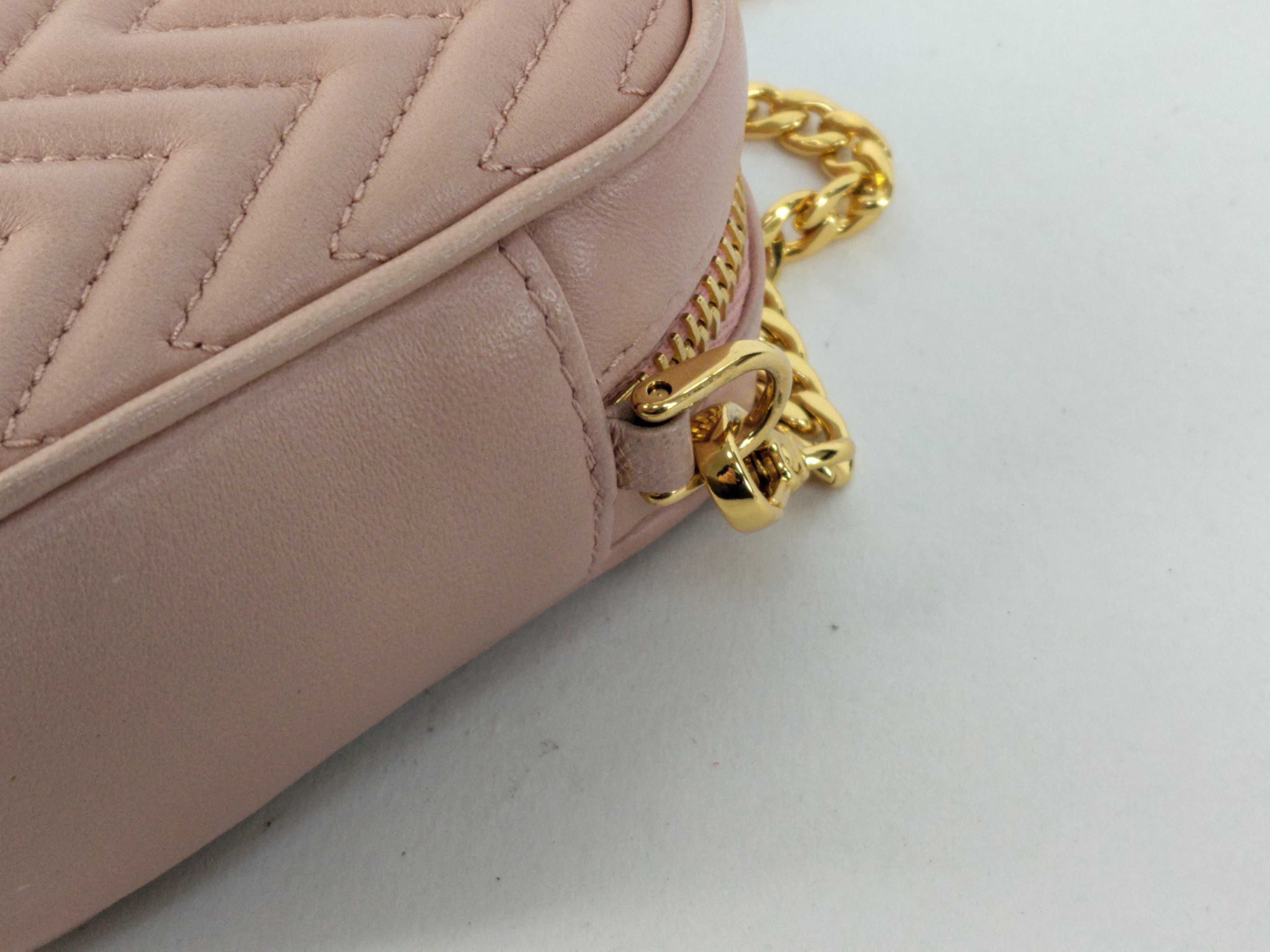 Chain Shoulder Bag, Nappa Leather, Pink Shoulder Bag — view 6
