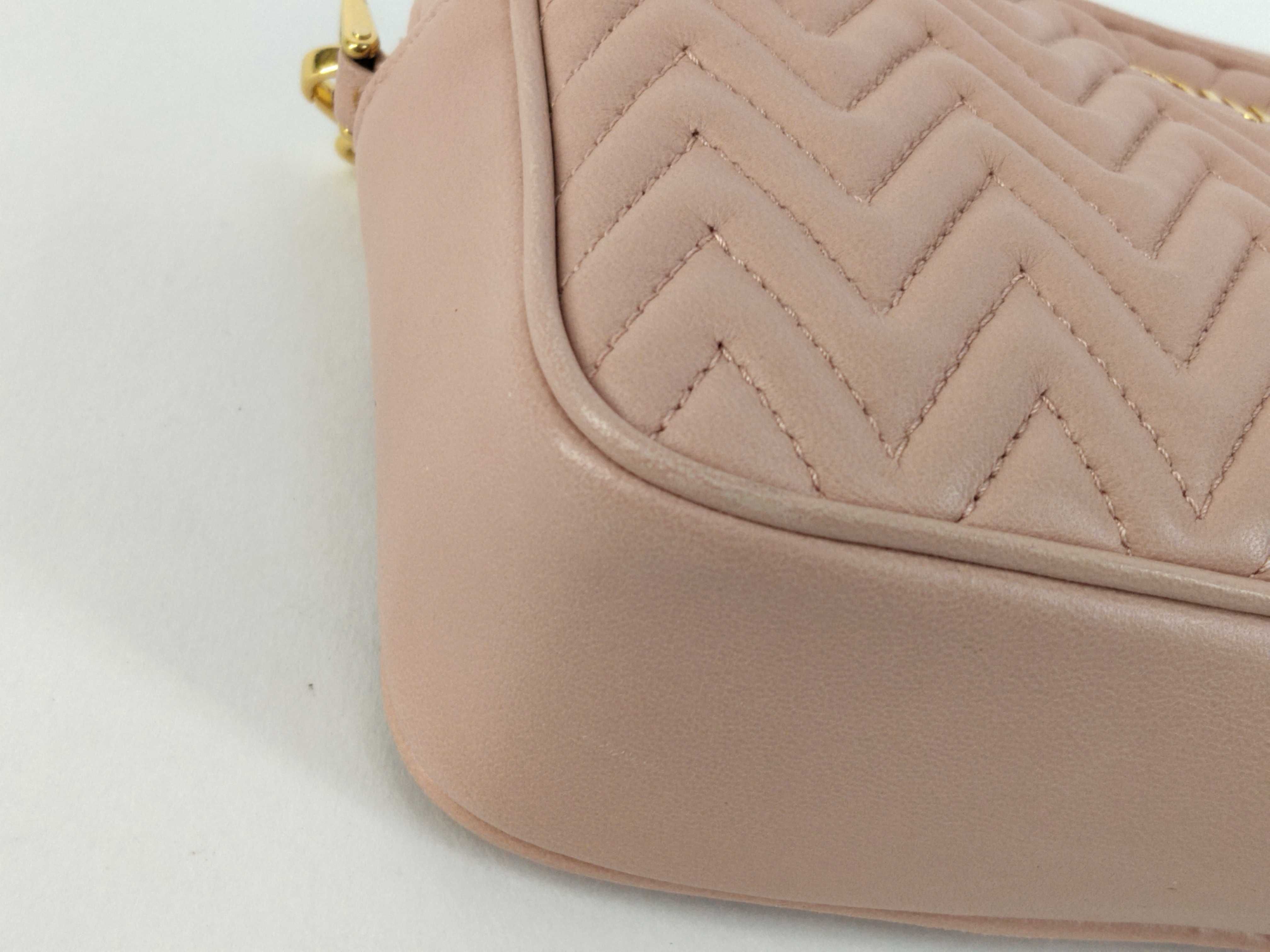 Chain Shoulder Bag, Nappa Leather, Pink Shoulder Bag — view 7