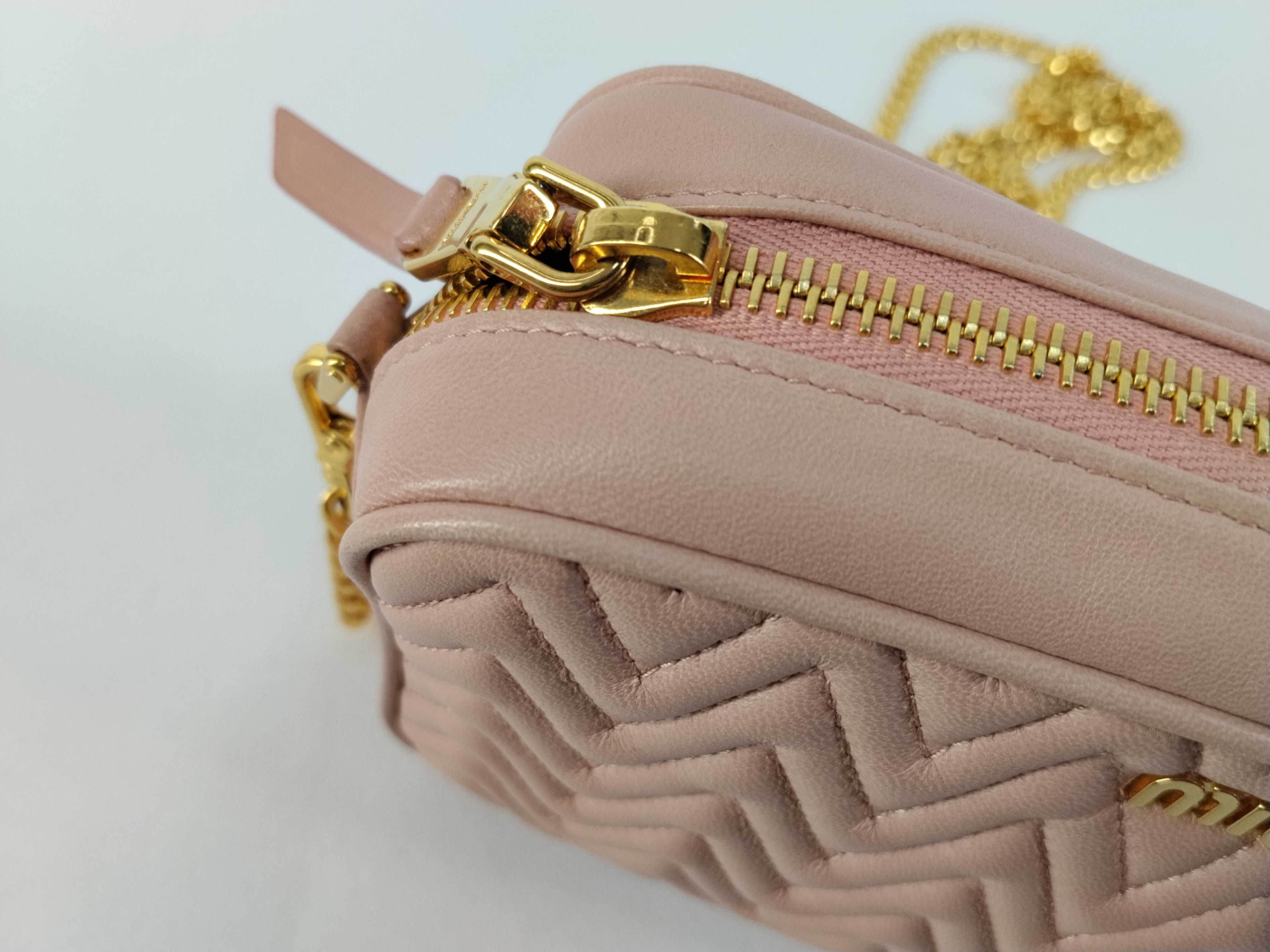Chain Shoulder Bag, Nappa Leather, Pink Shoulder Bag — view 10